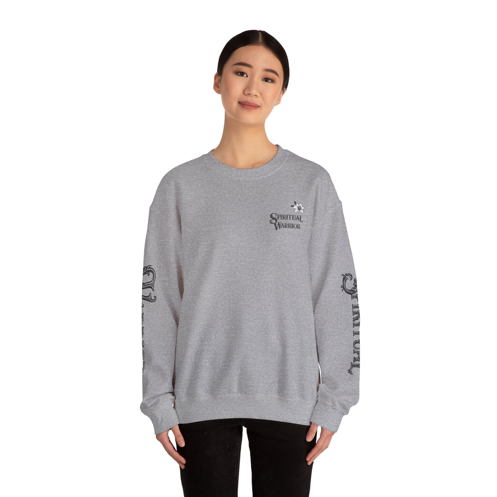 Spiritual Warrior Crewneck Sweatshirt I Motivational Fleece Lined Pullover