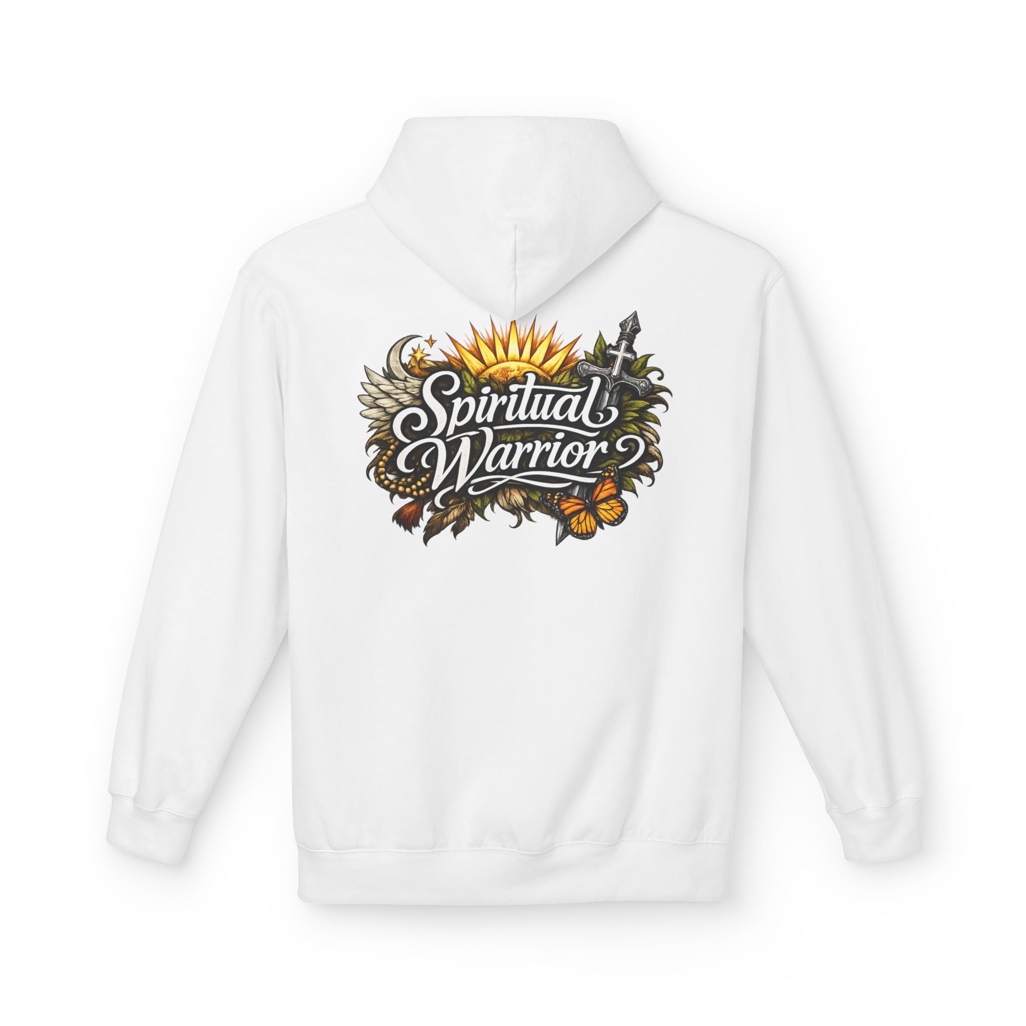 Spiritual Warrior Motivational Christian Streetwear Hoodie | Faith Floral Streetwear