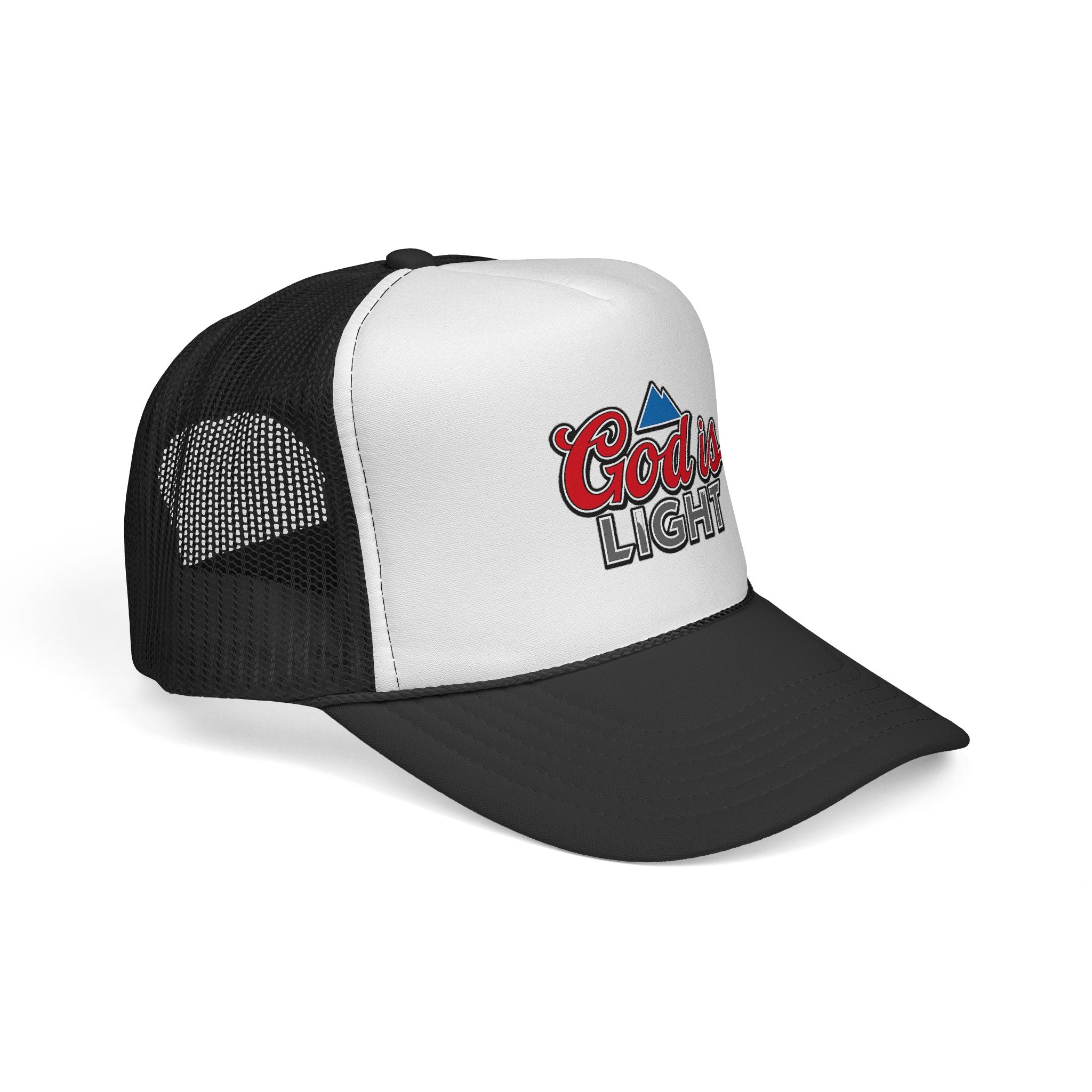 God Is Light Trucker Cap — Faith-Inspired Mesh Back Hat