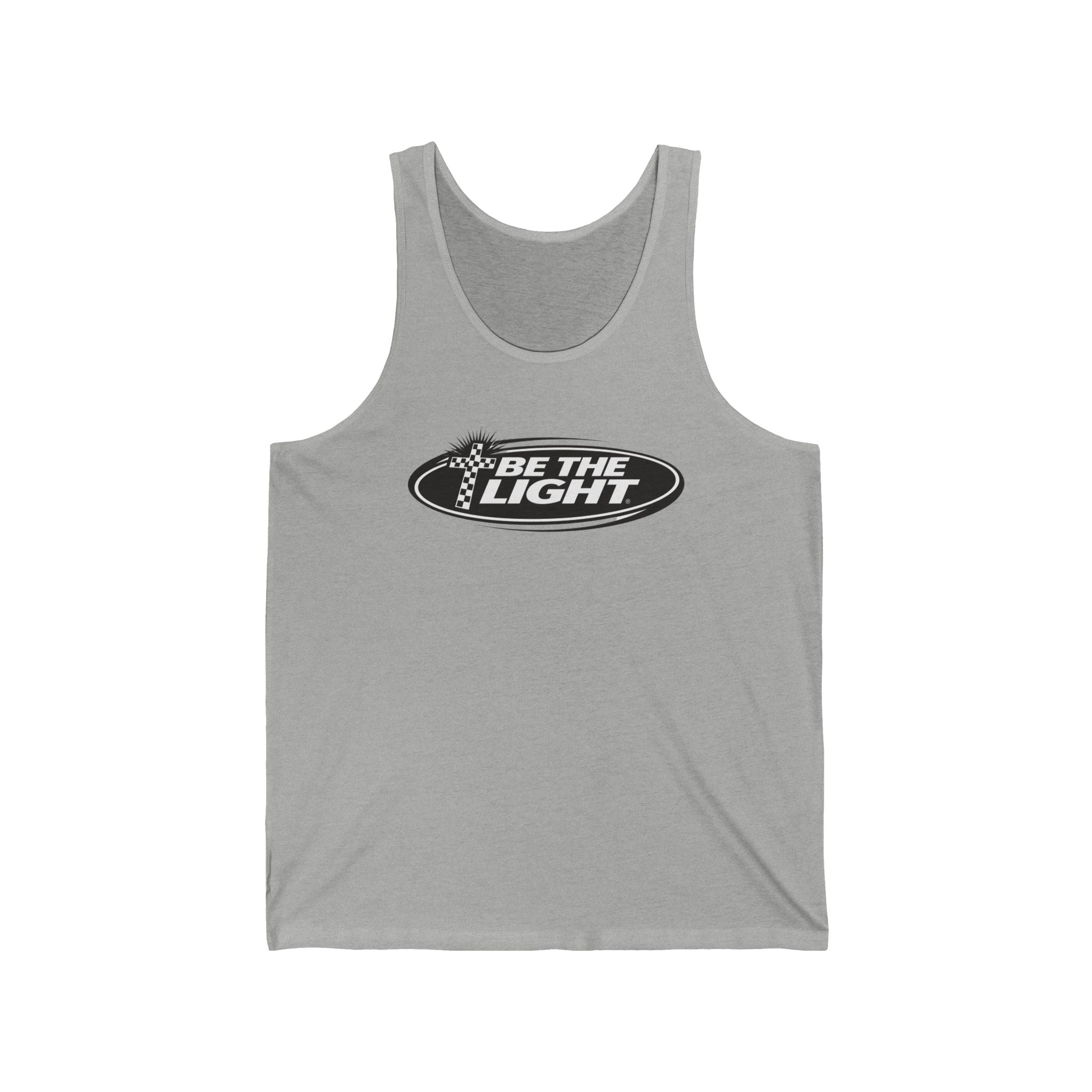Be The Light Tank Top – Inspirational Graphic Jersey Tank