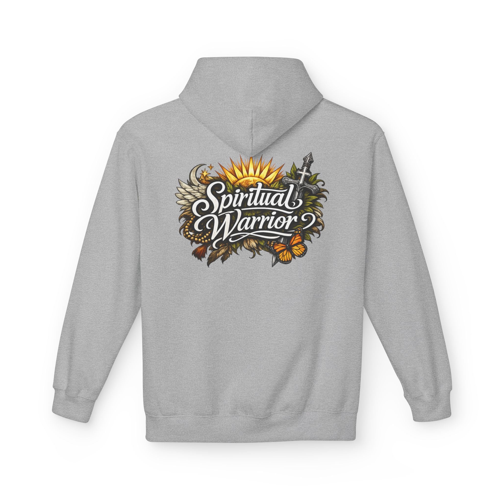 Spiritual Warrior Motivational Christian Streetwear Hoodie | Faith Floral Streetwear