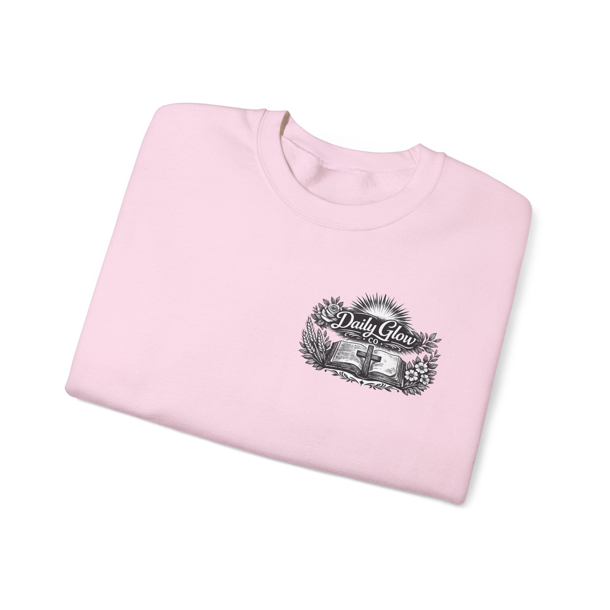 Bible Verse Cross Sweatshirt | 1 John 4:19 Religious Crewneck