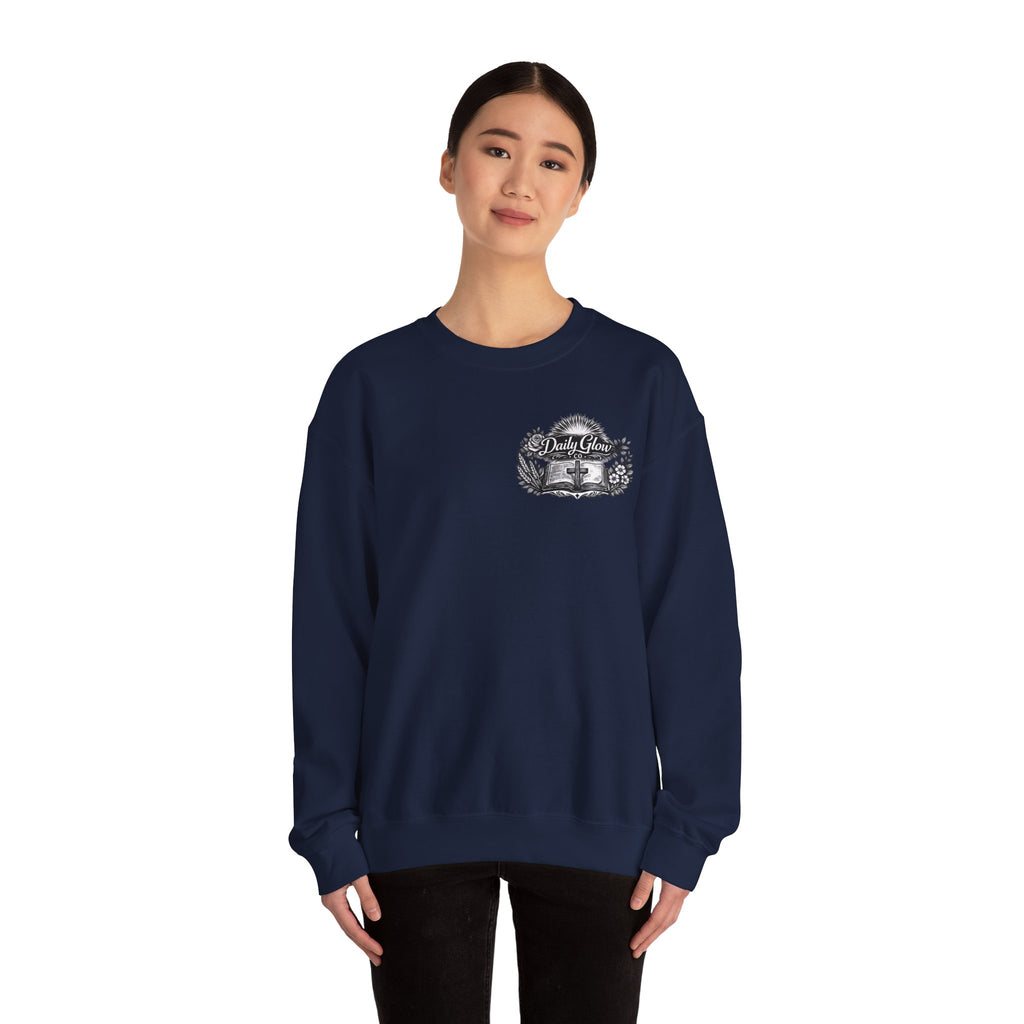 Bible Verse Cross Sweatshirt | 1 John 4:19 Religious Crewneck