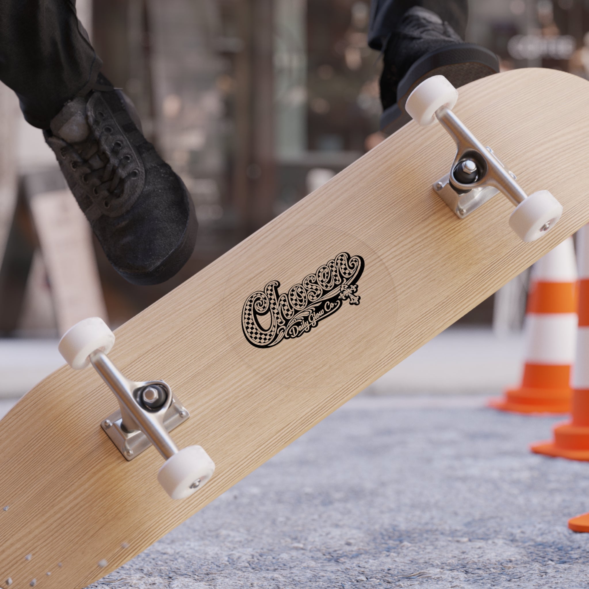 Chosen script logo Round Sticker | Transparent Outdoor Sticker