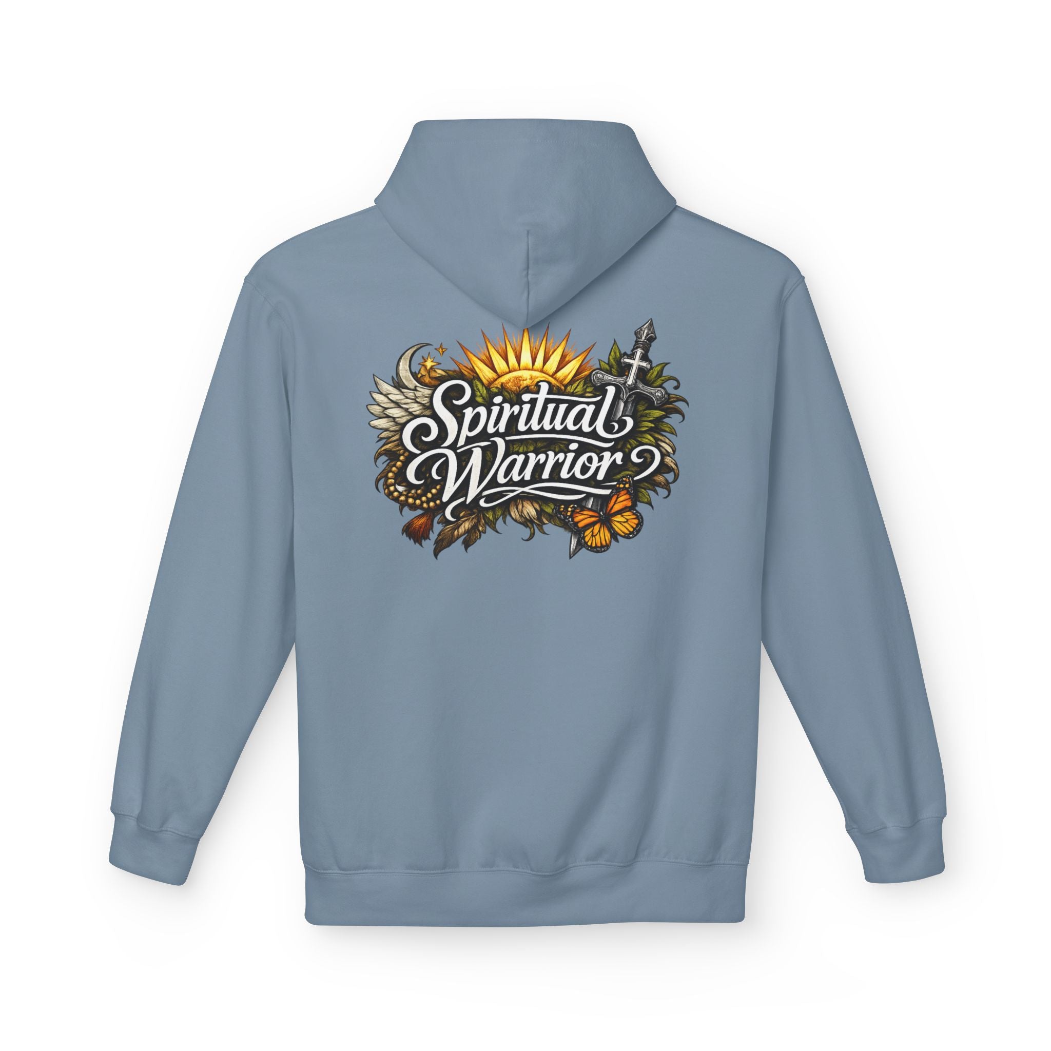 Spiritual Warrior Motivational Christian Streetwear Hoodie | Faith Floral Streetwear