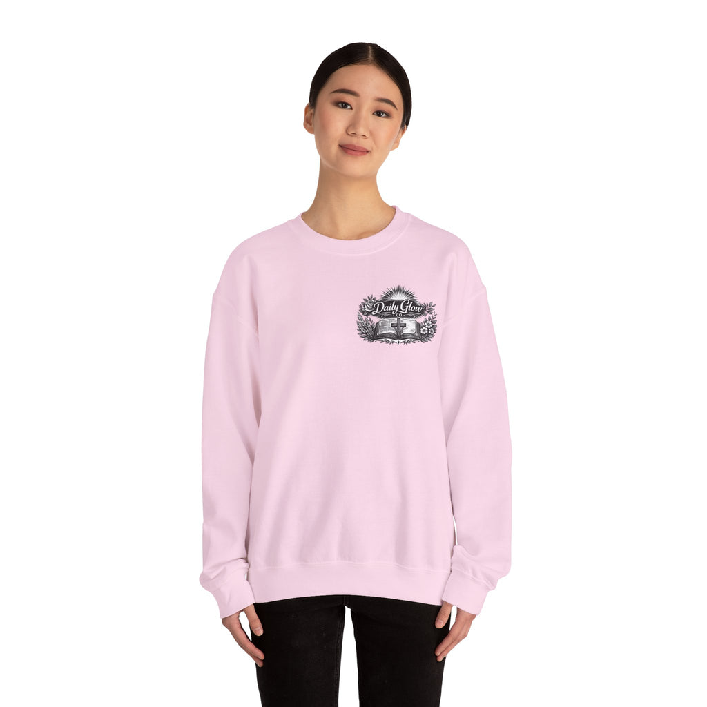 Bible Verse Cross Sweatshirt | 1 John 4:19 Religious Crewneck