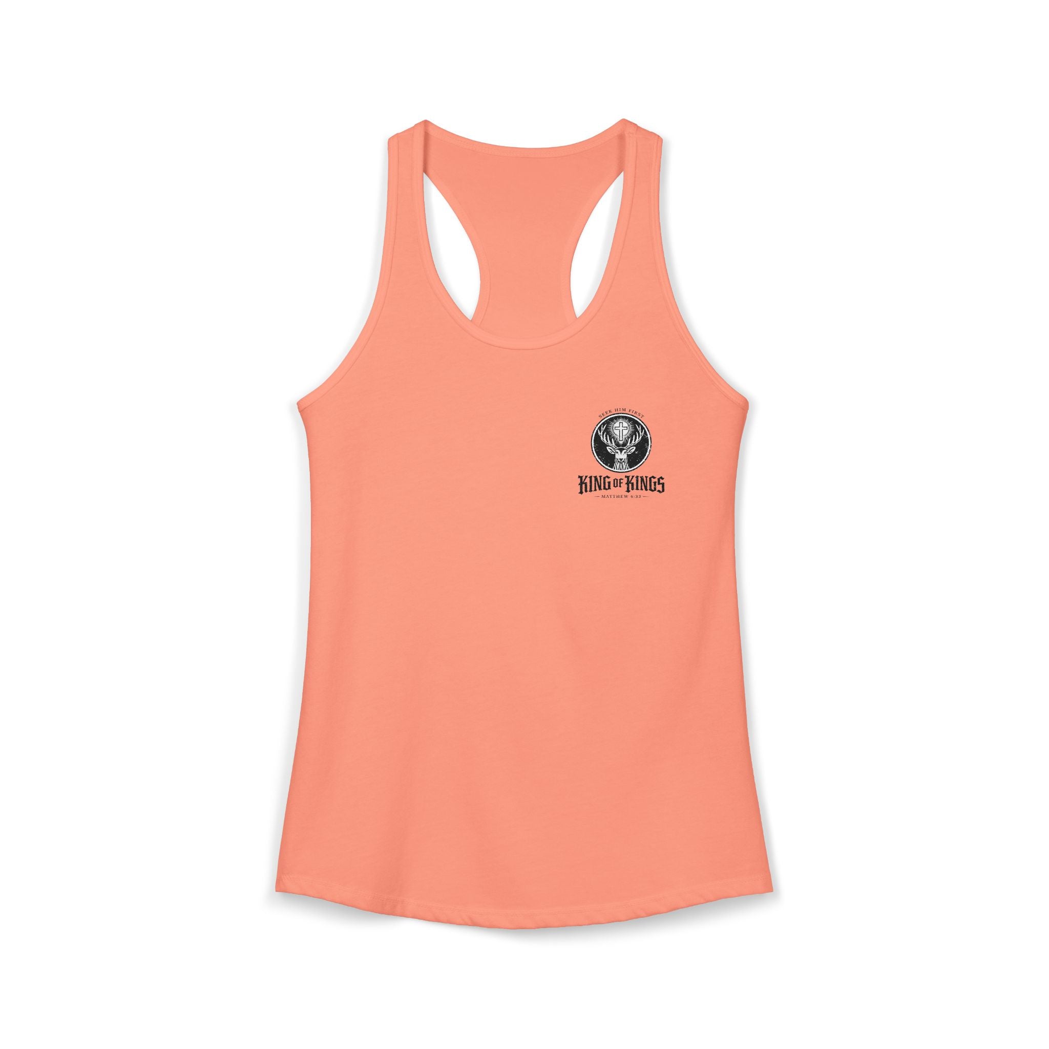 King of Kings Deer Cross Tank — Women's Racerback Faith Graphic Tank