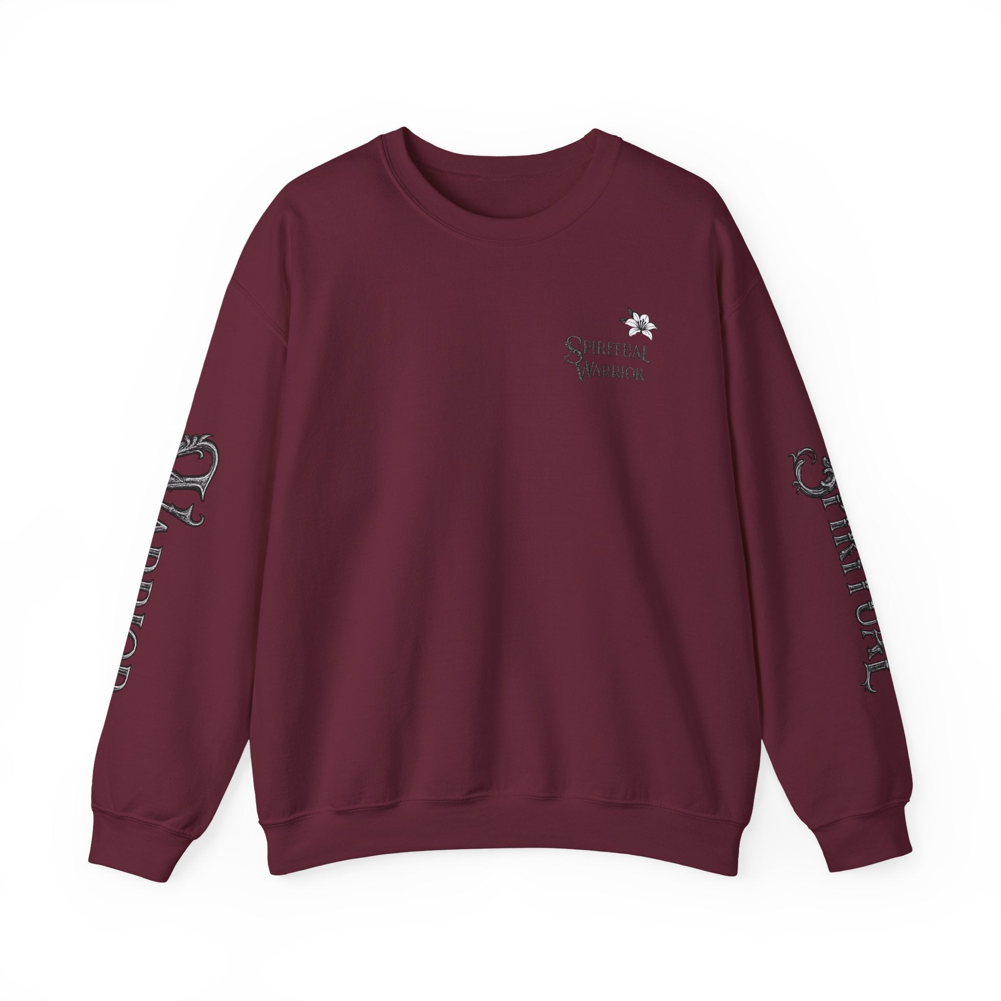 Spiritual Warrior Crewneck Sweatshirt I Motivational Fleece Lined Pullover