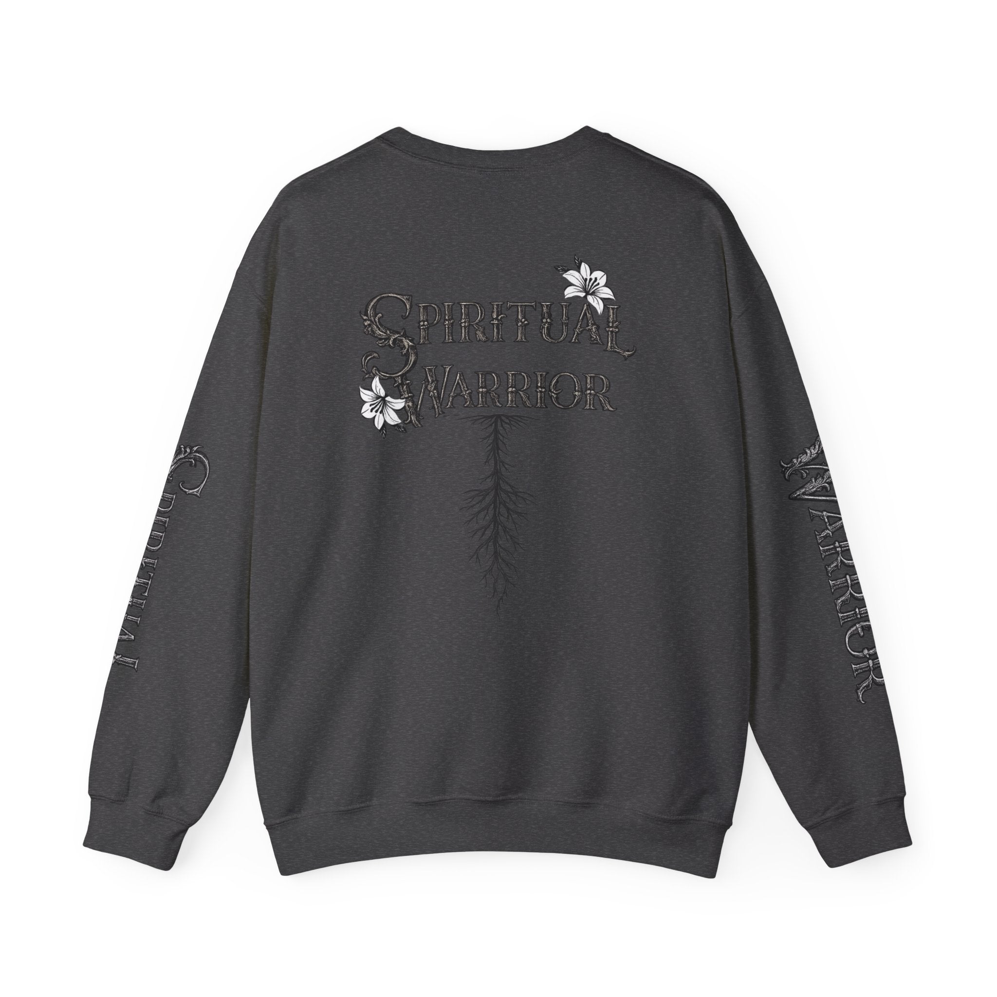 Spiritual Warrior Crewneck Sweatshirt I Motivational Fleece Lined Pullover