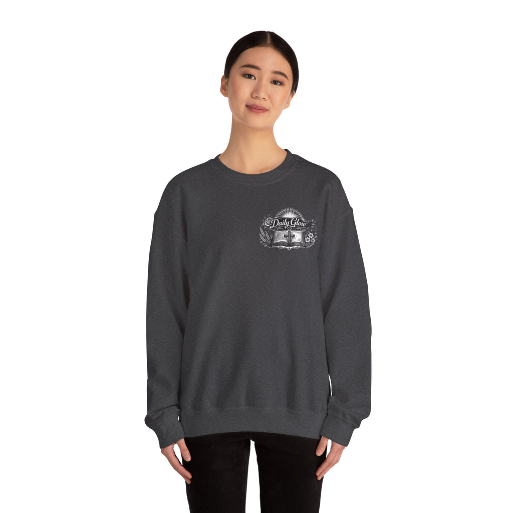 Bible Verse Cross Sweatshirt | 1 John 4:19 Religious Crewneck