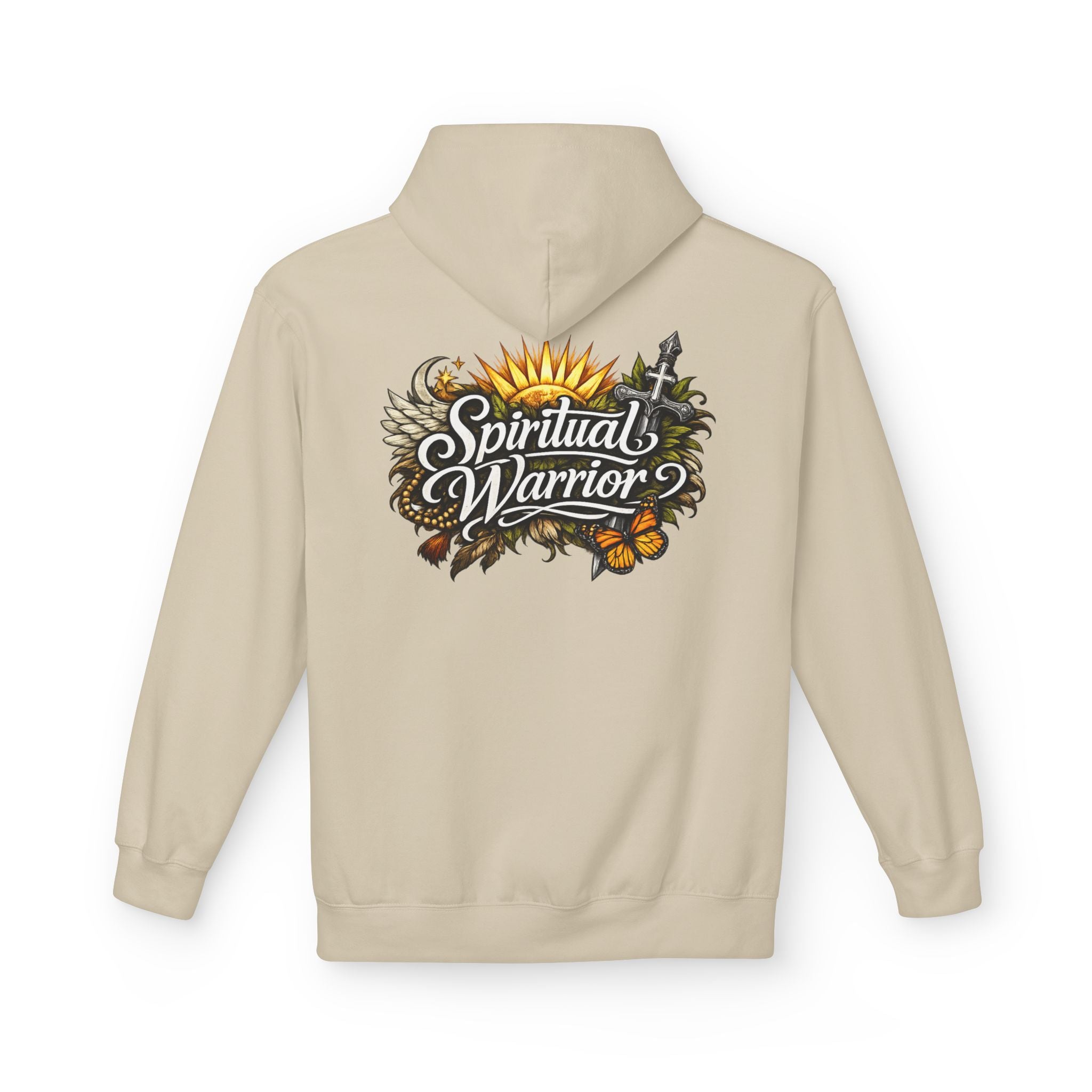 Spiritual Warrior Motivational Christian Streetwear Hoodie | Faith Floral Streetwear