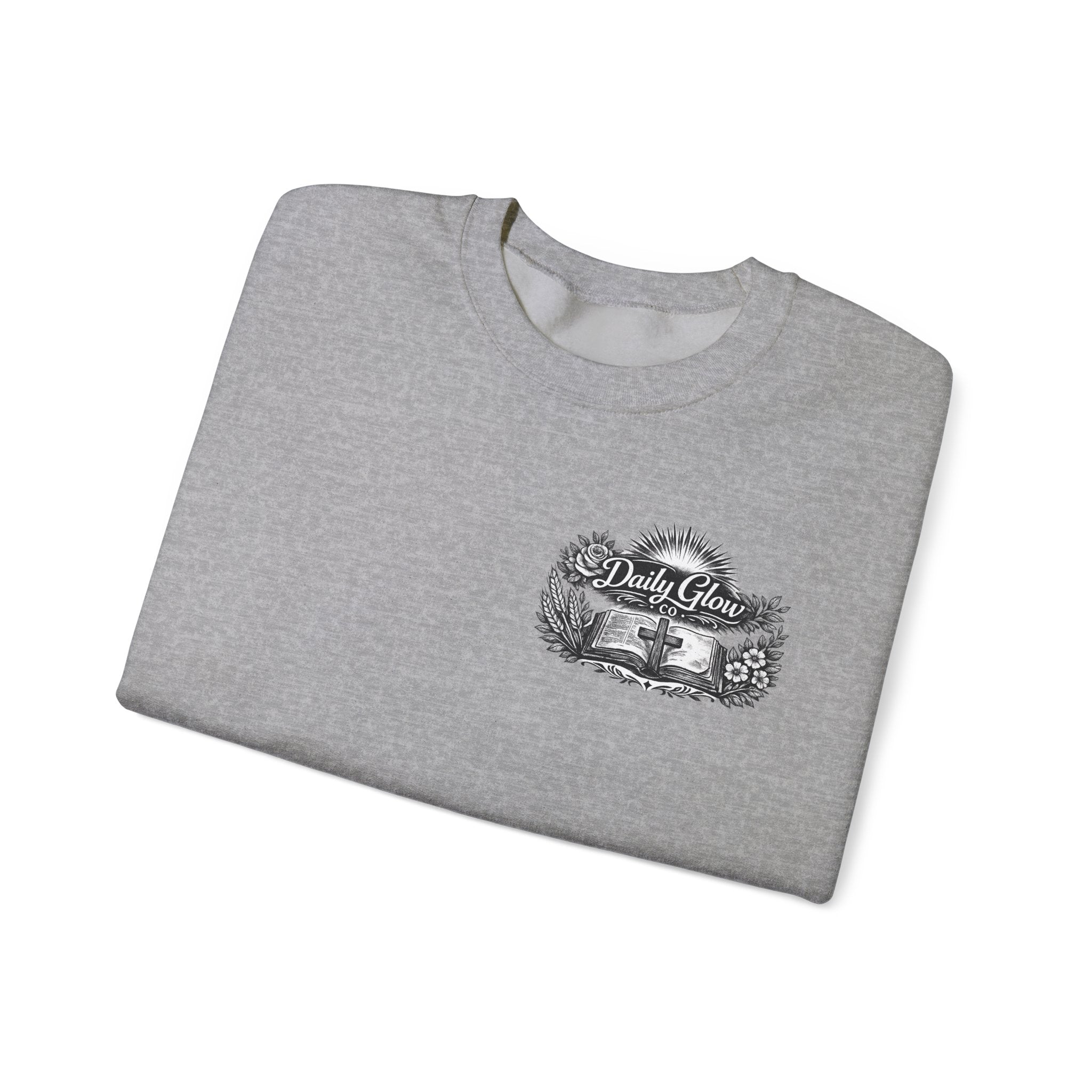 Bible Verse Cross Sweatshirt | 1 John 4:19 Religious Crewneck