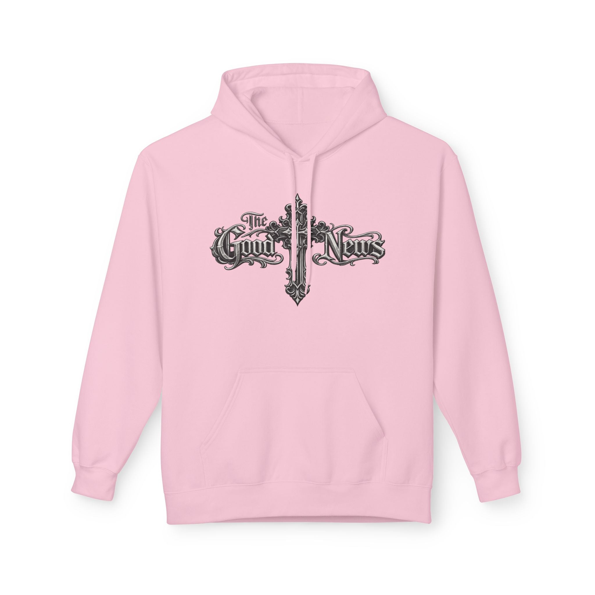 The Good News Cross Hoodie | Ornate Gothic Cross Hooded Sweatshirt