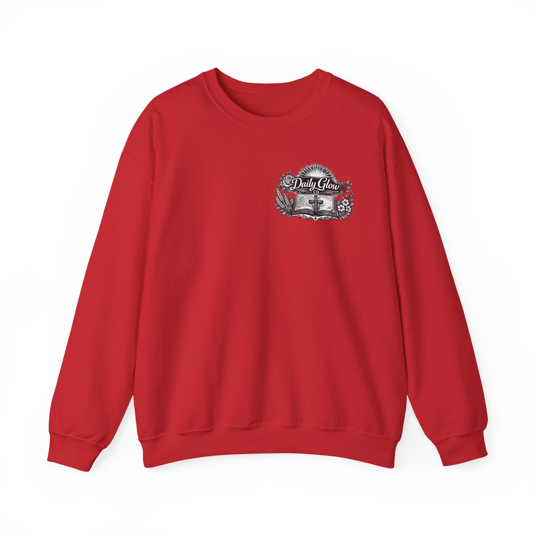Bible Verse Cross Sweatshirt | 1 John 4:19 Religious Crewneck