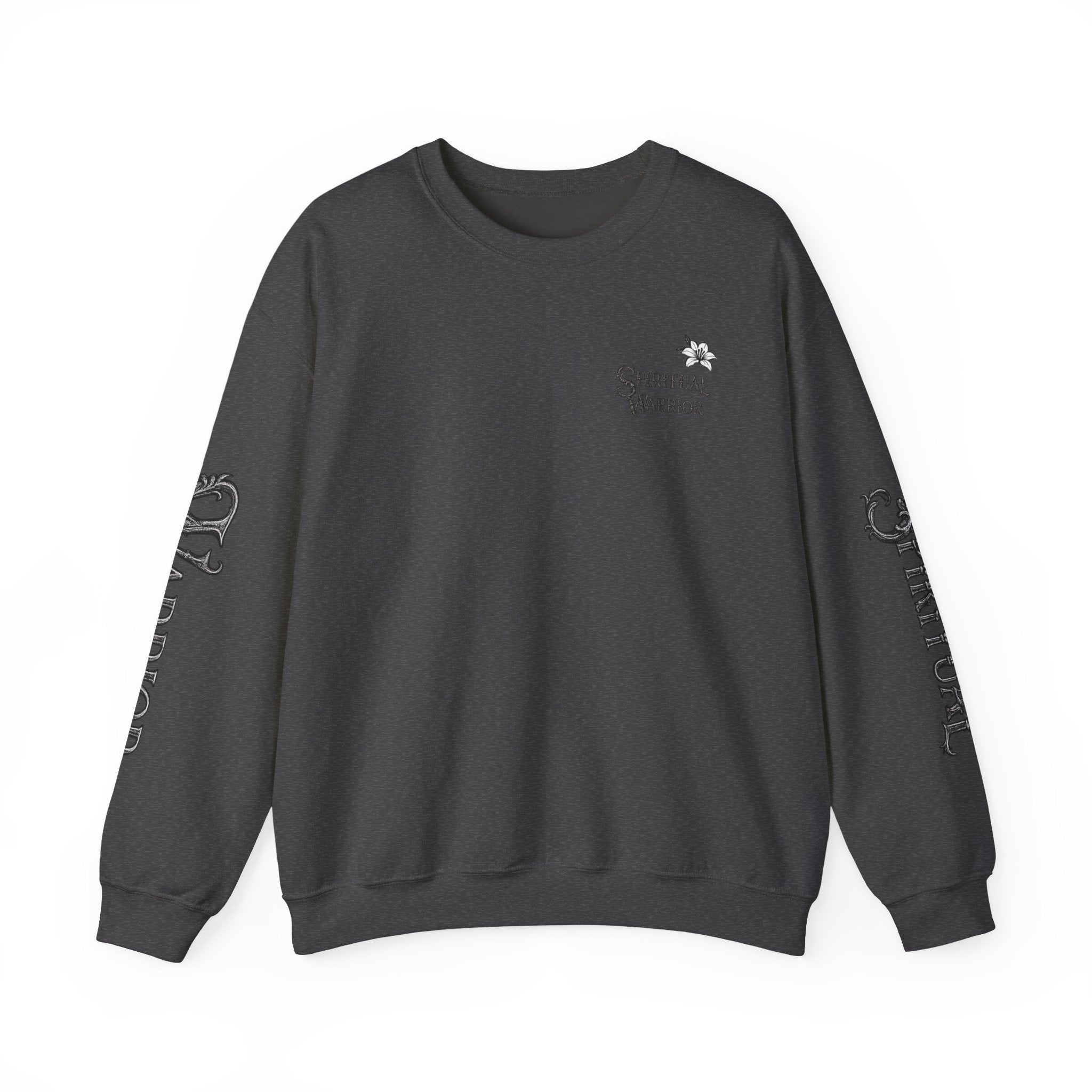 Spiritual Warrior Crewneck Sweatshirt I Motivational Fleece Lined Pullover