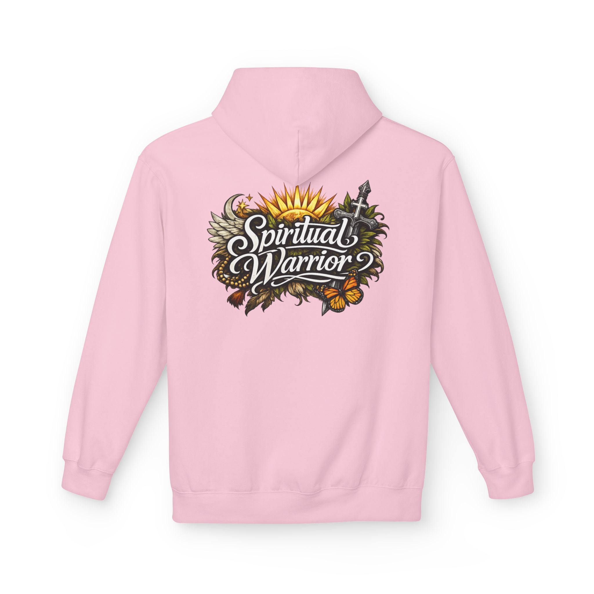 Spiritual Warrior Motivational Christian Streetwear Hoodie | Faith Floral Streetwear