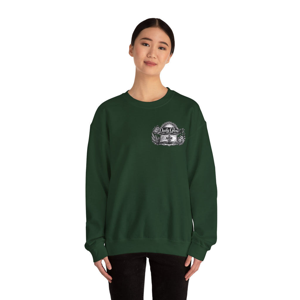 Bible Verse Cross Sweatshirt | 1 John 4:19 Religious Crewneck