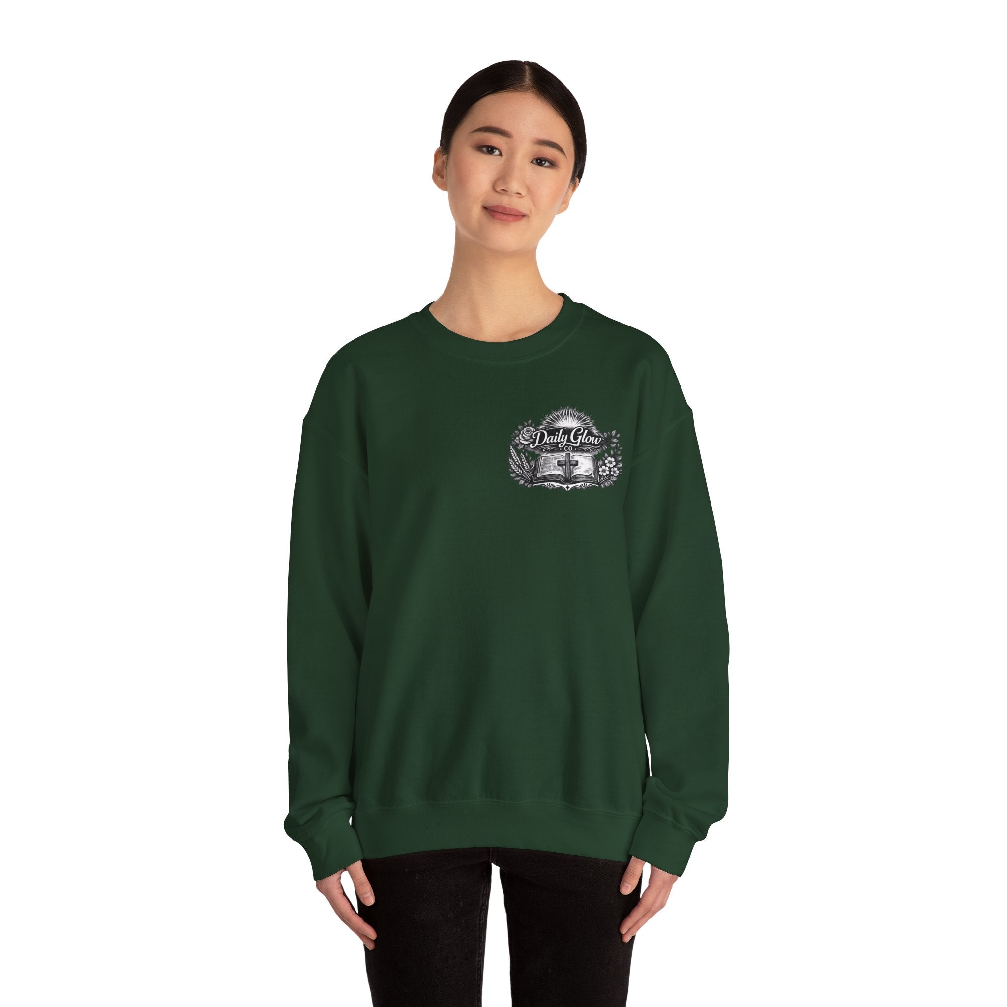 Bible Verse Cross Sweatshirt | 1 John 4:19 Religious Crewneck