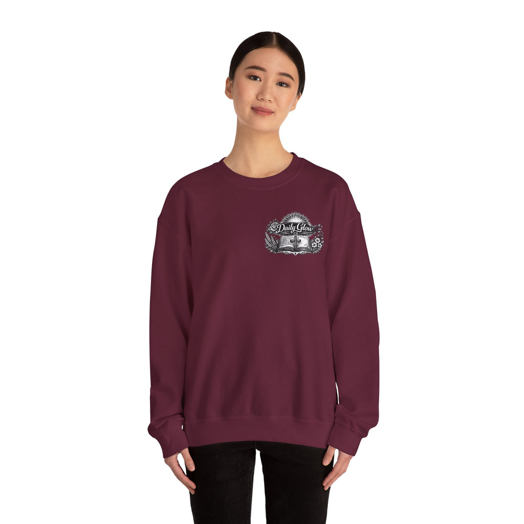 Bible Verse Cross Sweatshirt | 1 John 4:19 Religious Crewneck