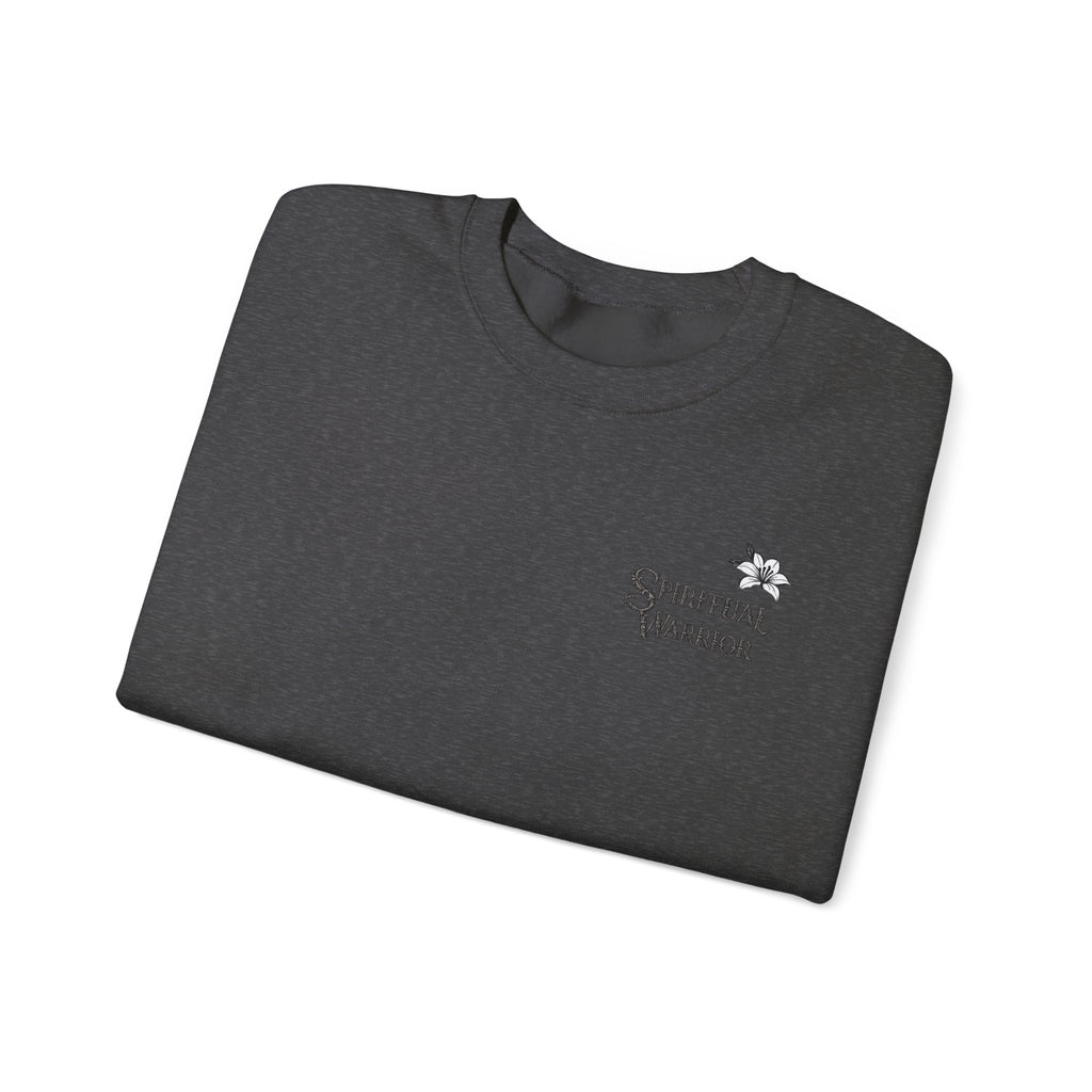 Spiritual Warrior Crewneck Sweatshirt I Motivational Fleece Lined Pullover