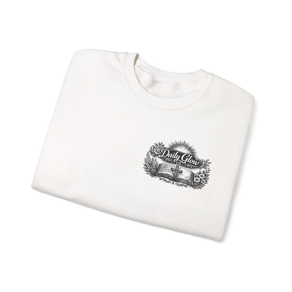 Bible Verse Cross Sweatshirt | 1 John 4:19 Religious Crewneck