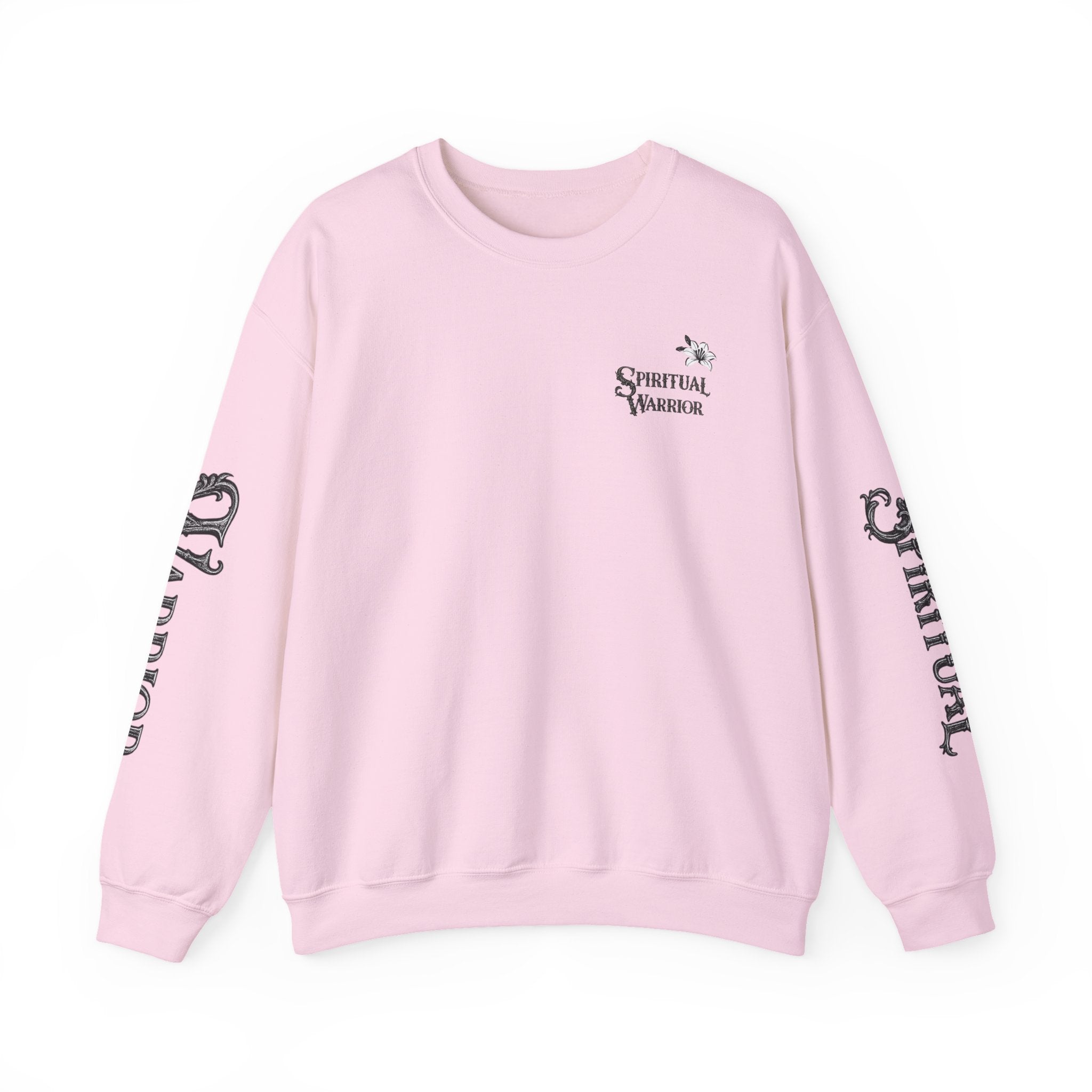Spiritual Warrior Crewneck Sweatshirt I Motivational Fleece Lined Pullover