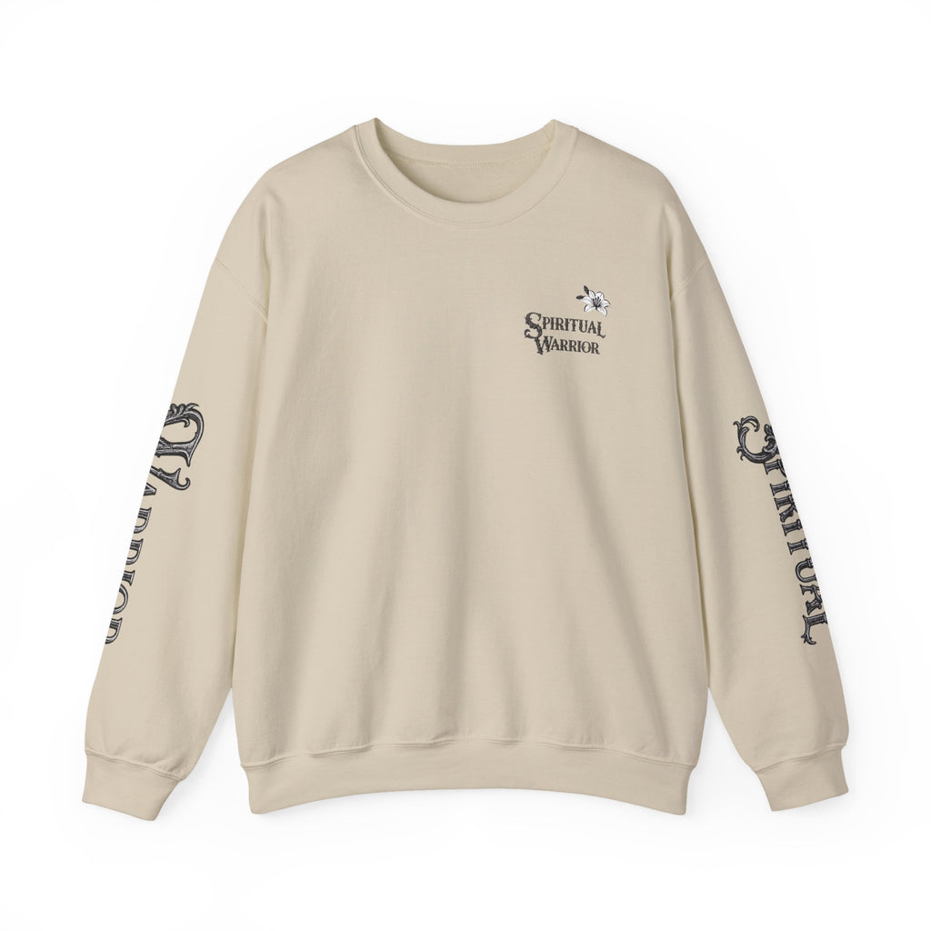 Spiritual Warrior Crewneck Sweatshirt I Motivational Fleece Lined Pullover