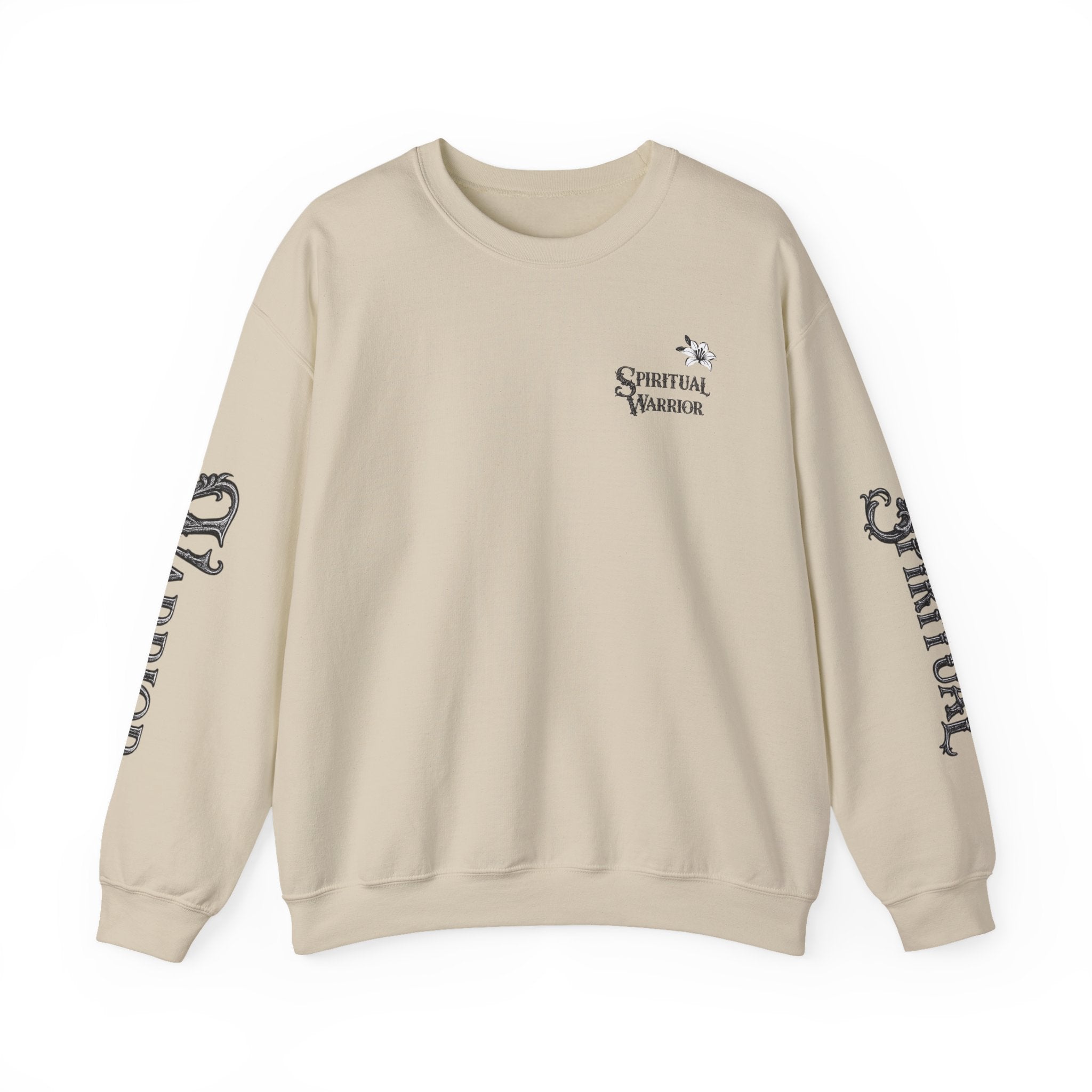 Spiritual Warrior Crewneck Sweatshirt I Motivational Fleece Lined Pullover