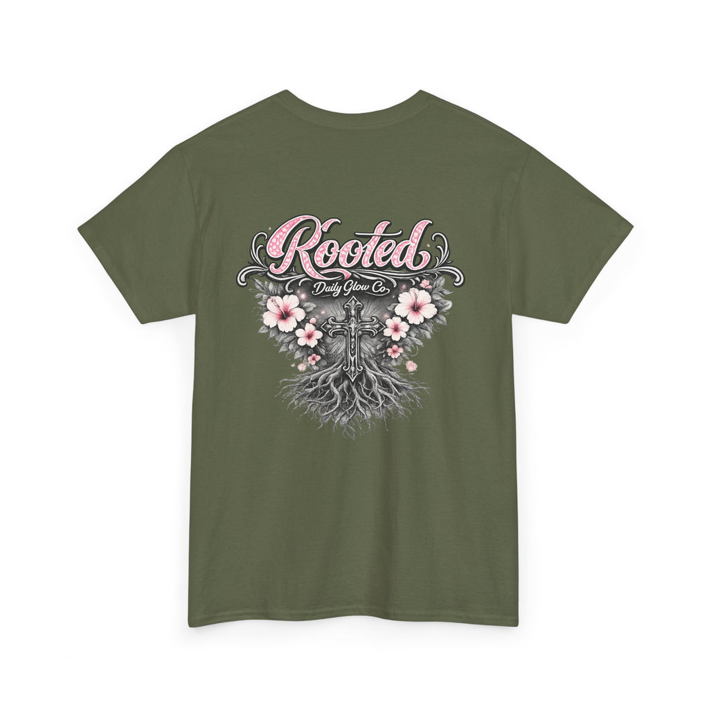 Rooted Floral Cross Faith Shirt | Christian Streetwear Tee