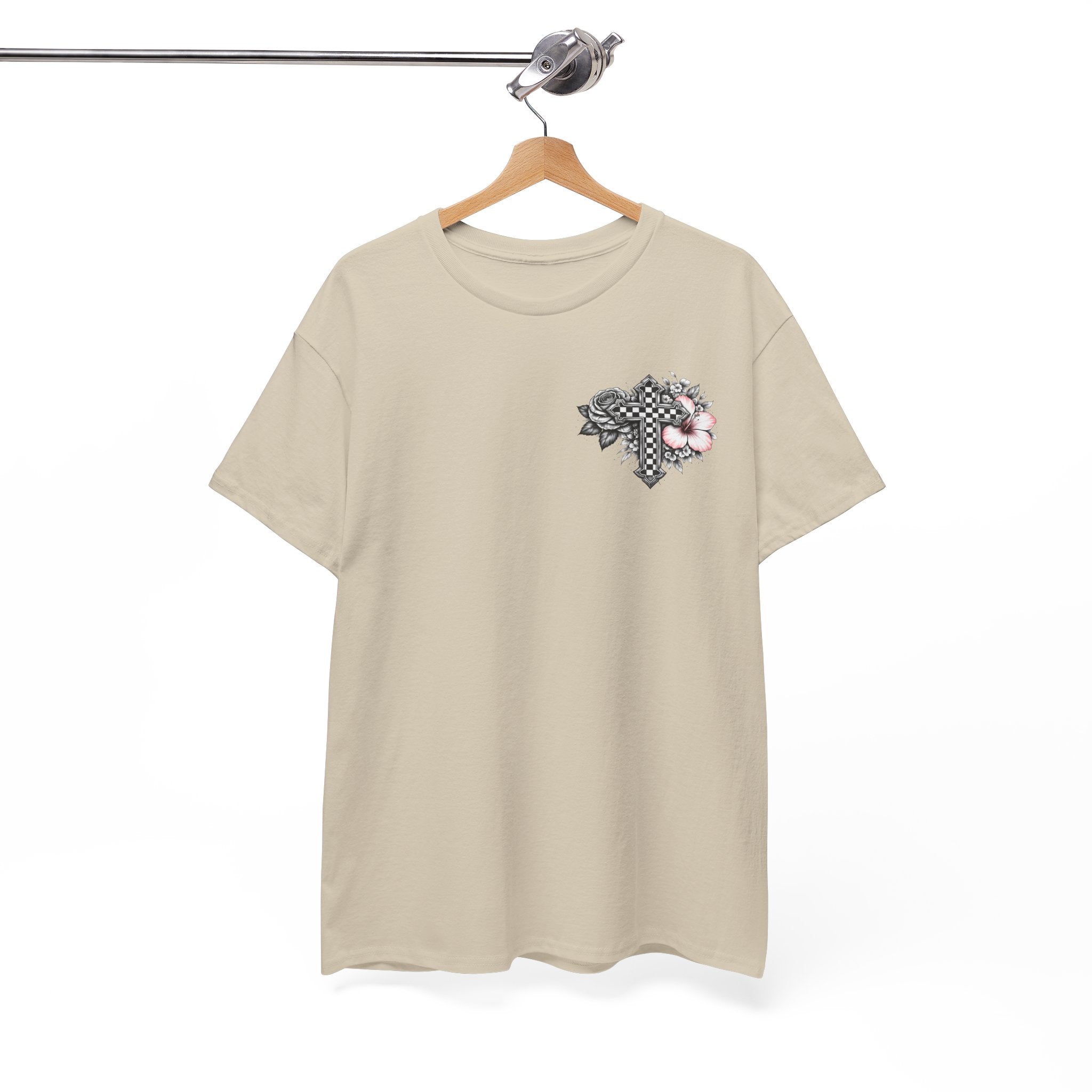 I Am Who I Am Cross Floral T‑Shirt — Inspirational Christian Tee (Exodus 3:14)