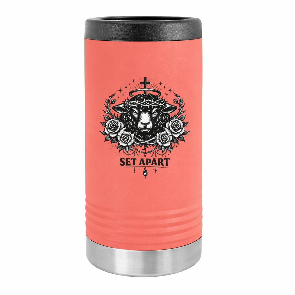 Slim Beverage Holder — 'Set Apart' Lamb Crest Slim Can Cooler