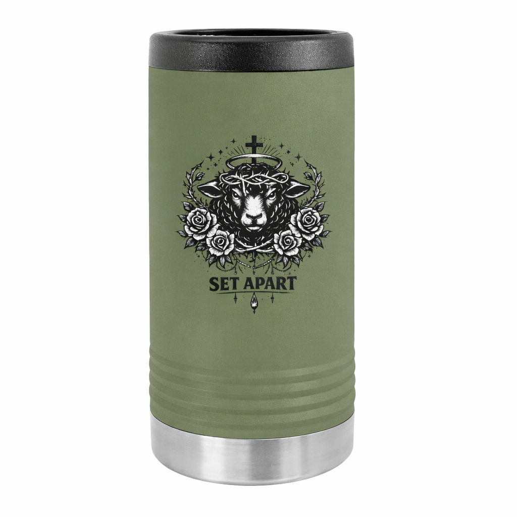 Slim Beverage Holder — 'Set Apart' Lamb Crest Slim Can Cooler