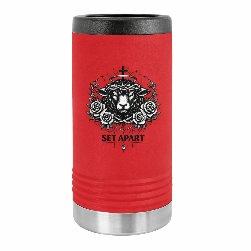 Slim Beverage Holder — 'Set Apart' Lamb Crest Slim Can Cooler