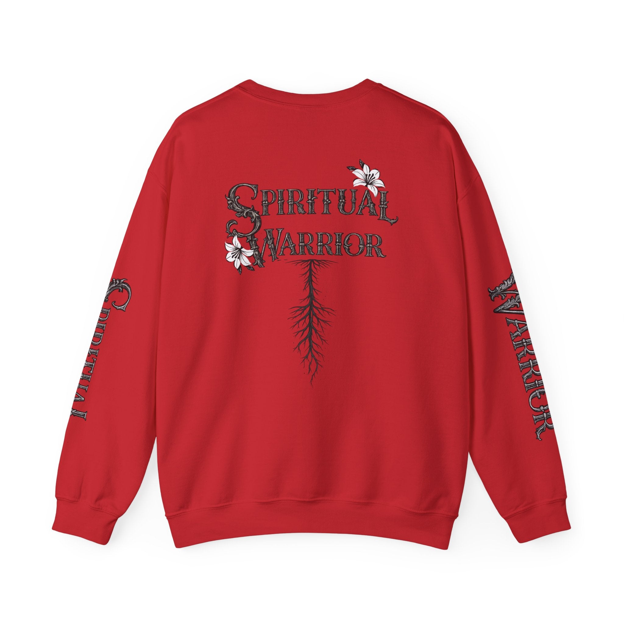Spiritual Warrior Crewneck Sweatshirt I Motivational Fleece Lined Pullover