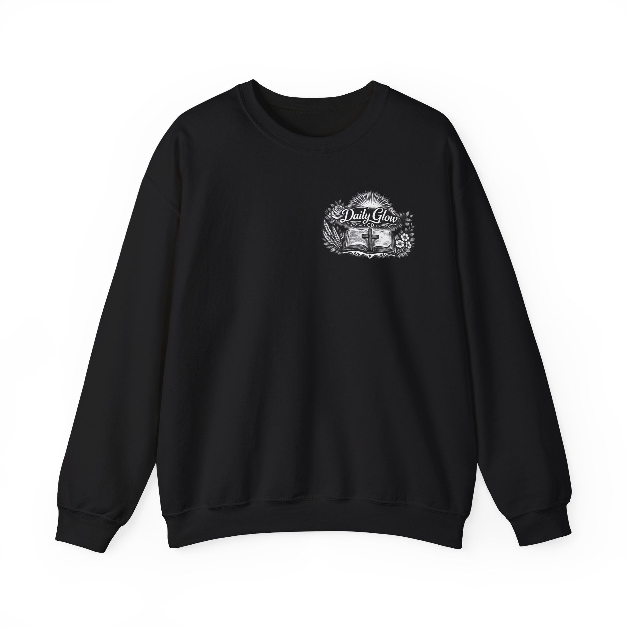 Bible Verse Cross Sweatshirt | 1 John 4:19 Religious Crewneck