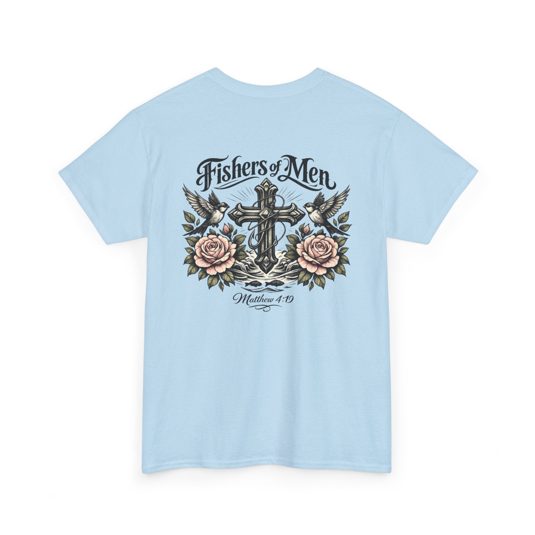 Fishers of Men Matthew 4:19 Scripture Tee | Christian Vintage Tattoo Streetwear
