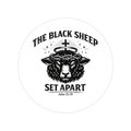 The Black Sheep Set Apart, Transparent Round Outdoor Sticker