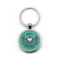 Set Apart Heart Round Stainless Steel Keychain — Inspirational Religious Keyring