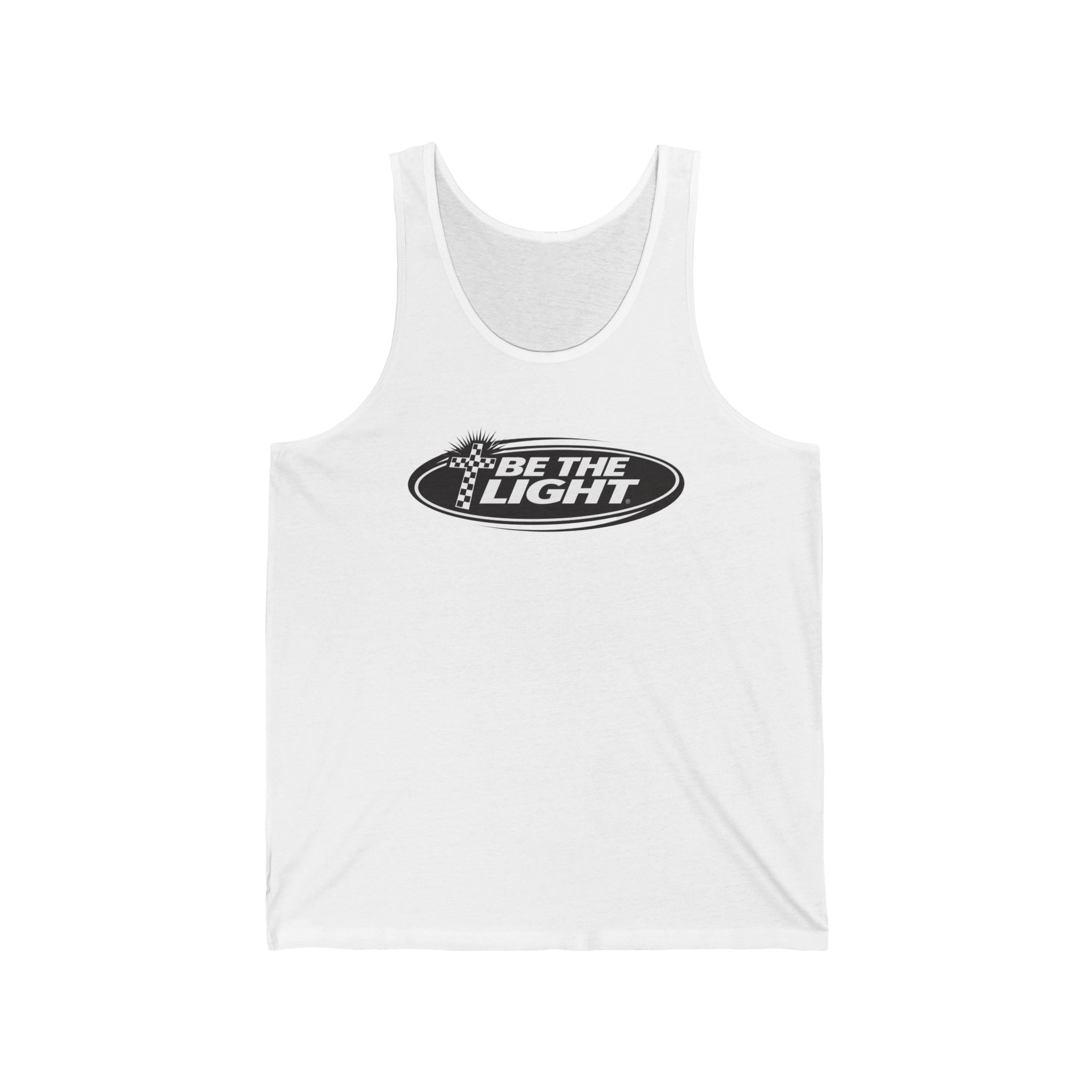 Be The Light Tank Top – Inspirational Graphic Jersey Tank