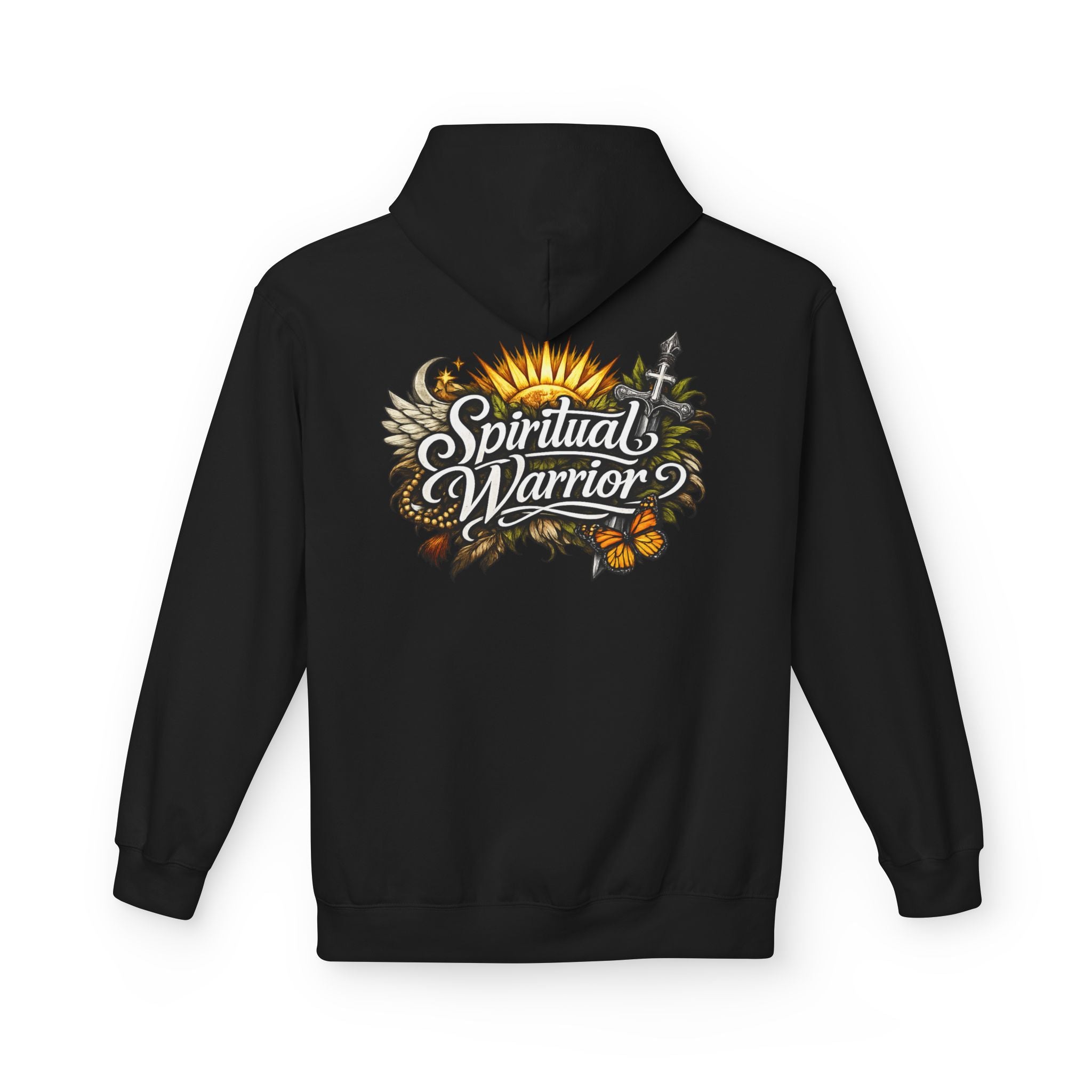 Spiritual Warrior Motivational Christian Streetwear Hoodie | Faith Floral Streetwear
