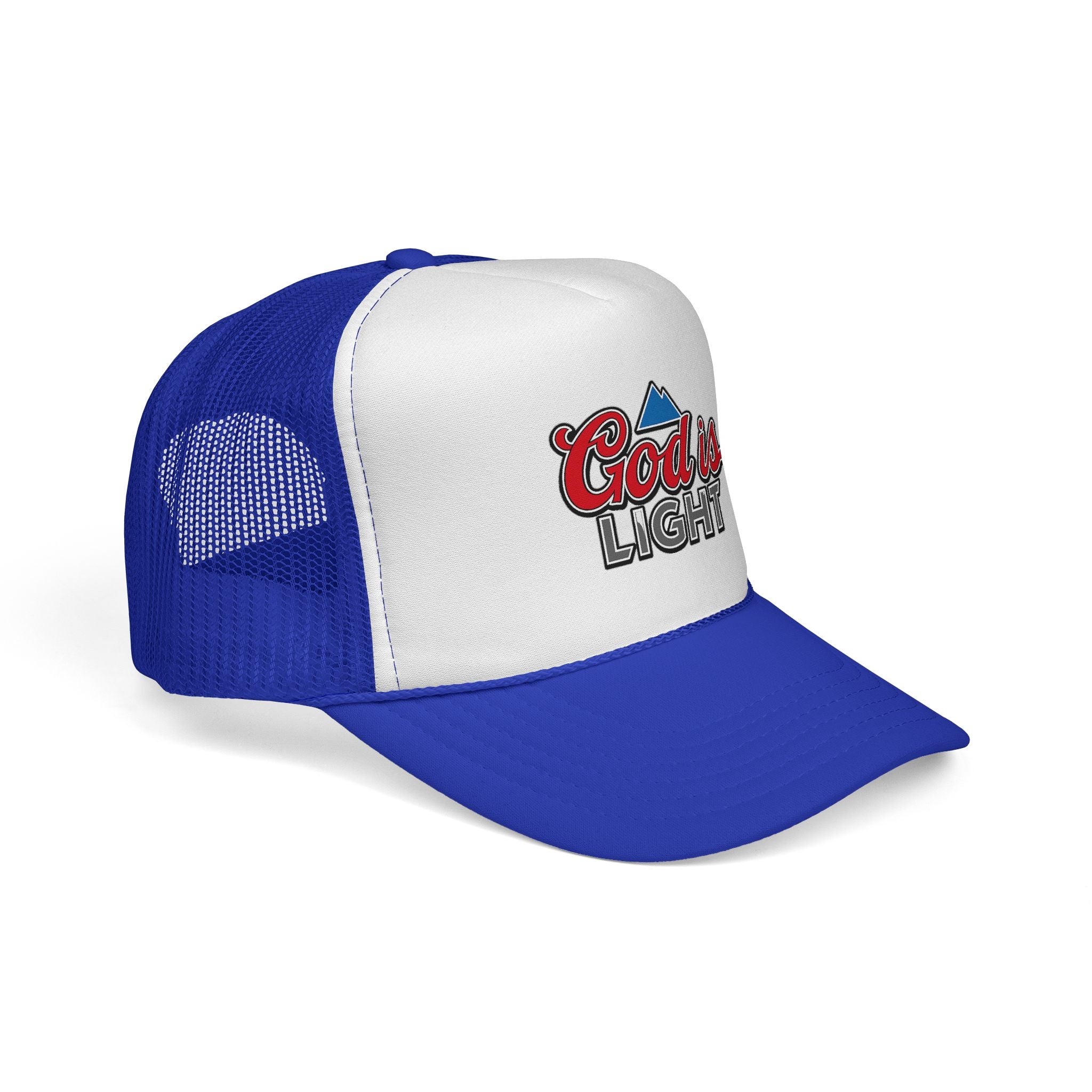 God Is Light Trucker Cap — Faith-Inspired Mesh Back Hat