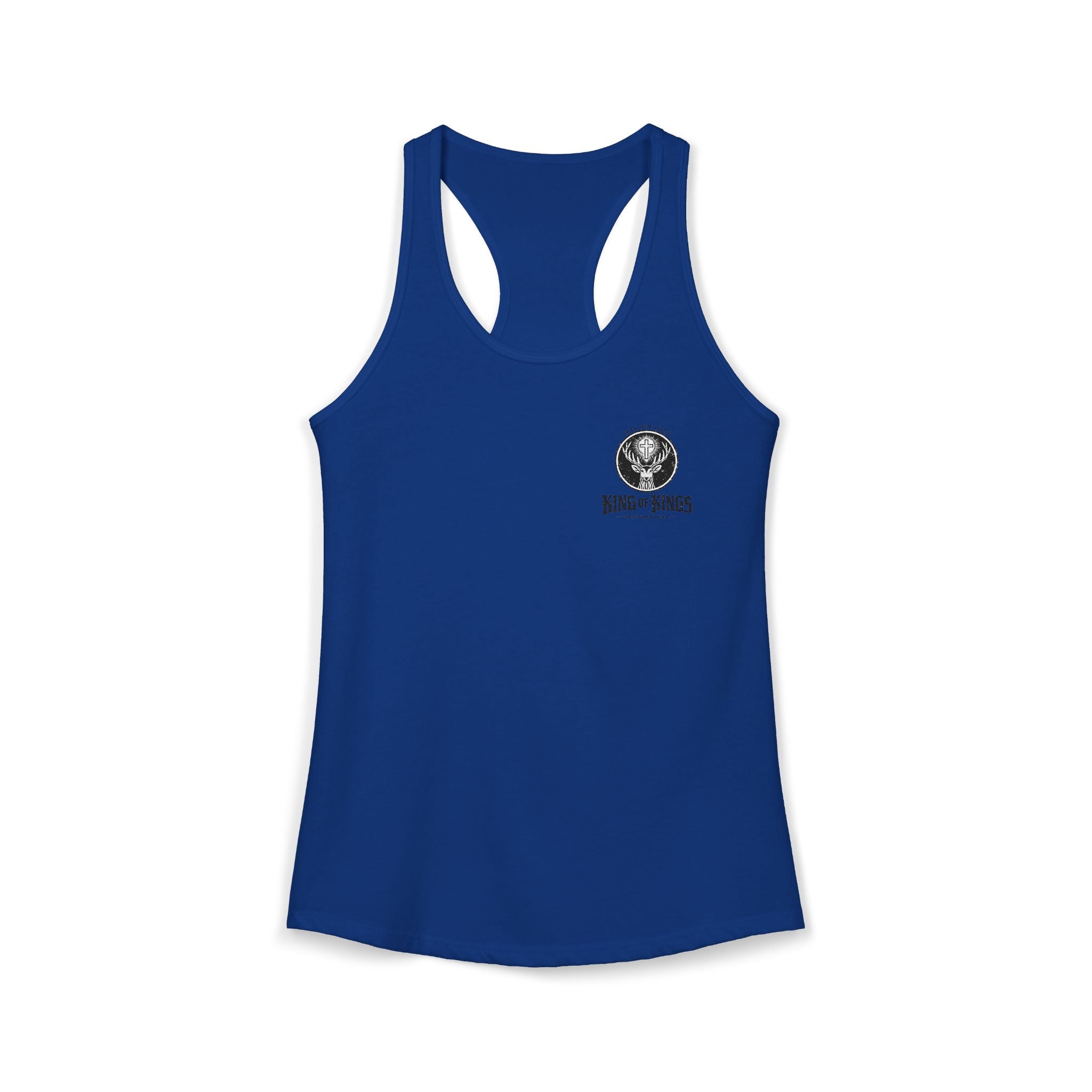 King of Kings Deer Cross Tank — Women's Racerback Faith Graphic Tank