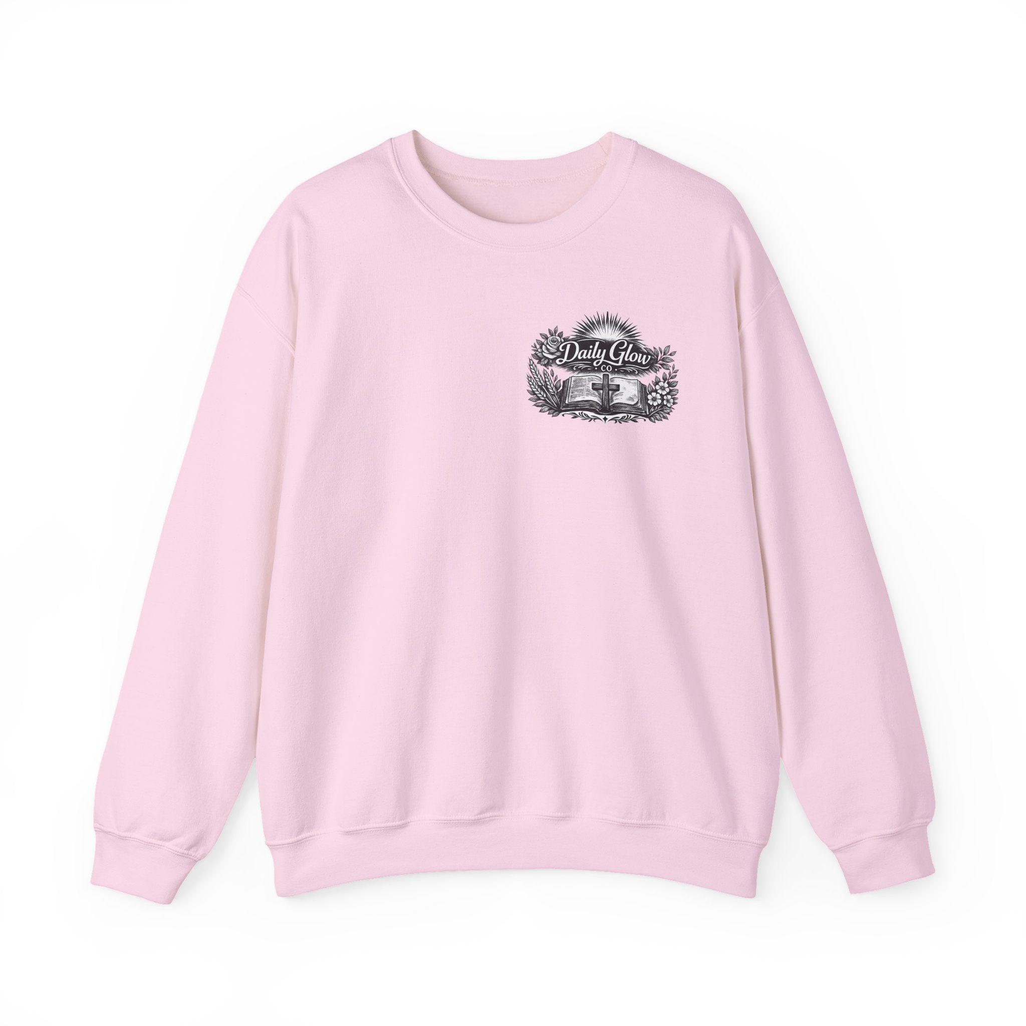 Bible Verse Cross Sweatshirt | 1 John 4:19 Religious Crewneck