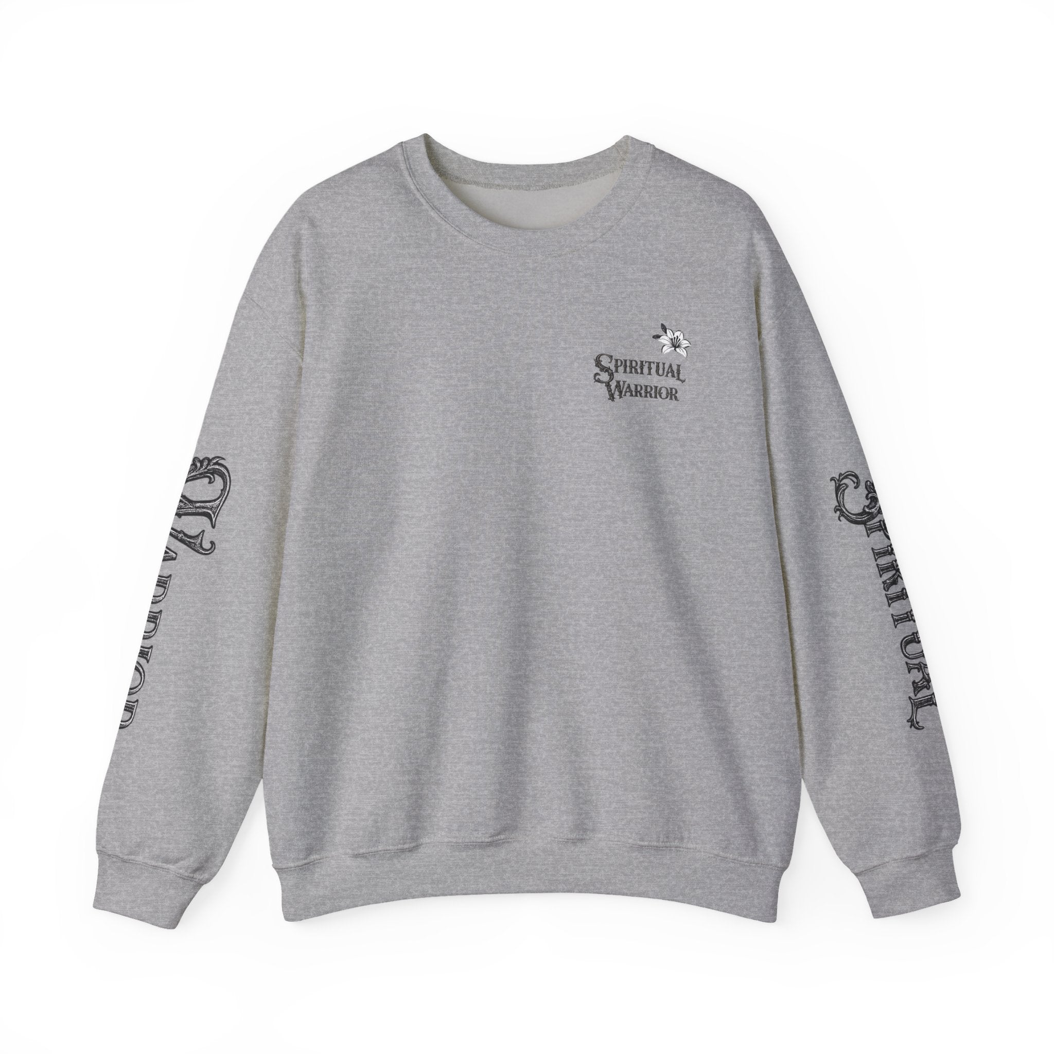 Spiritual Warrior Crewneck Sweatshirt I Motivational Fleece Lined Pullover