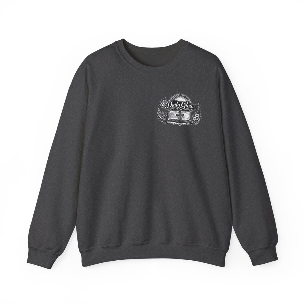 Bible Verse Cross Sweatshirt | 1 John 4:19 Religious Crewneck
