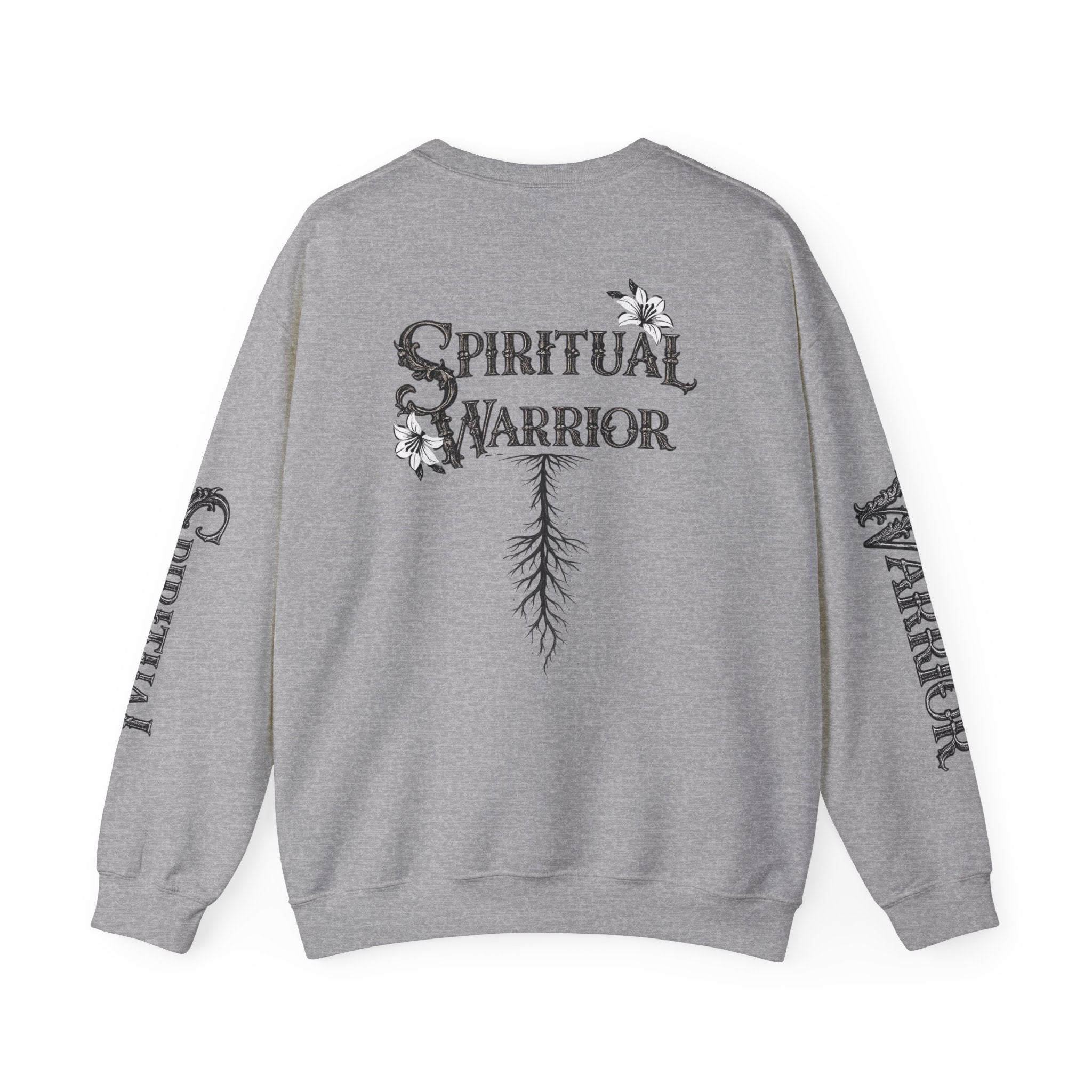 Spiritual Warrior Crewneck Sweatshirt I Motivational Fleece Lined Pullover