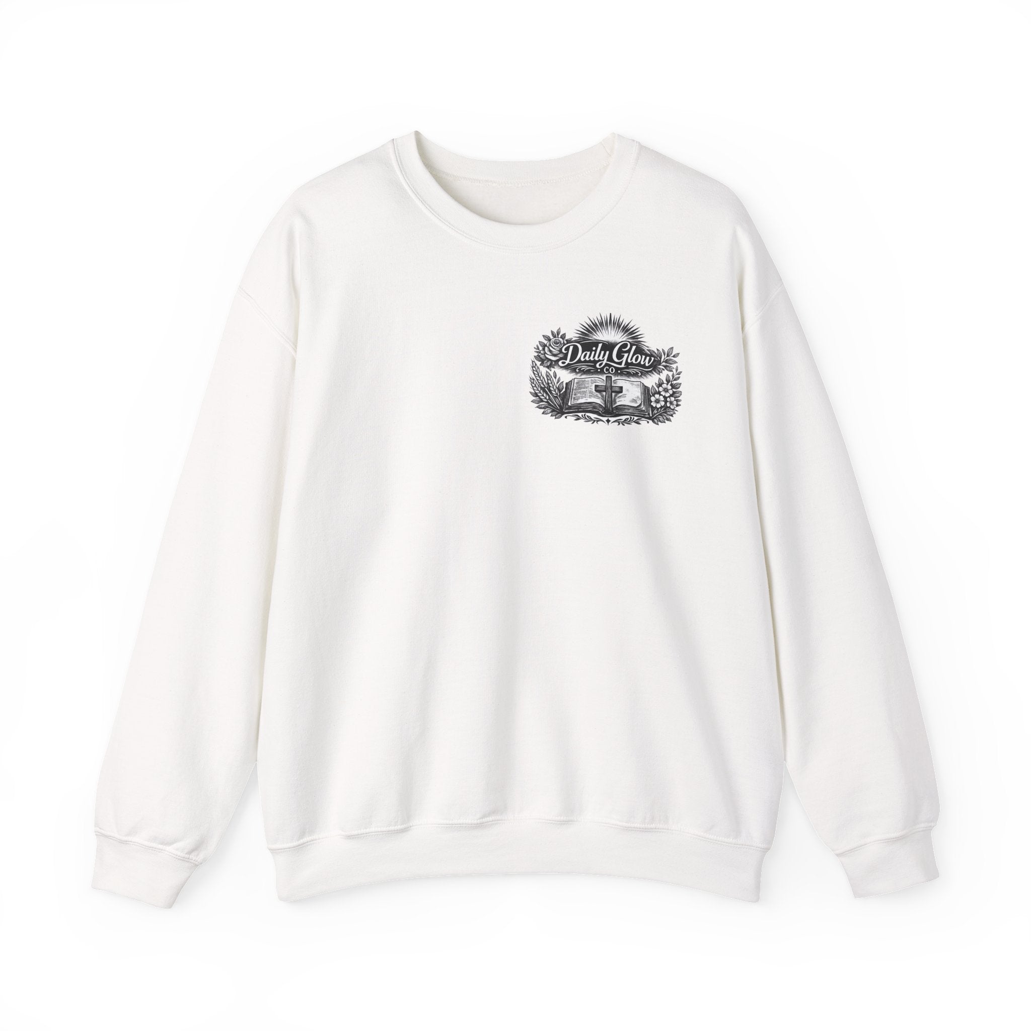 Bible Verse Cross Sweatshirt | 1 John 4:19 Religious Crewneck