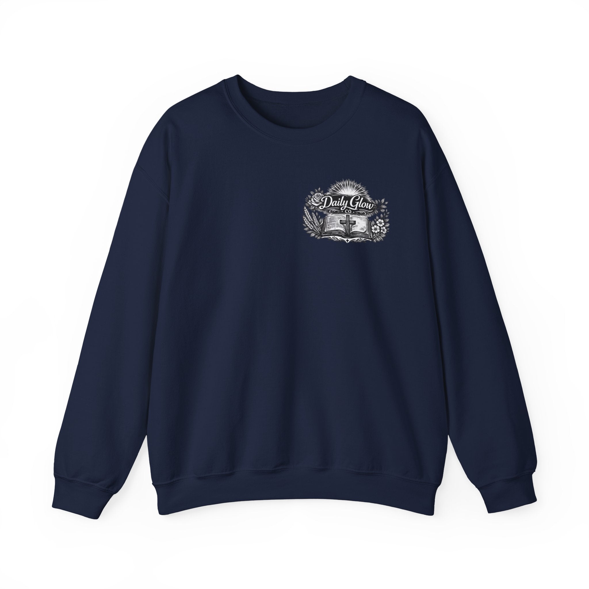 Bible Verse Cross Sweatshirt | 1 John 4:19 Religious Crewneck