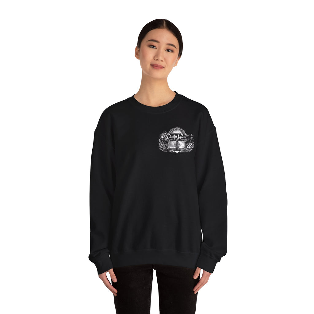 Bible Verse Cross Sweatshirt | 1 John 4:19 Religious Crewneck