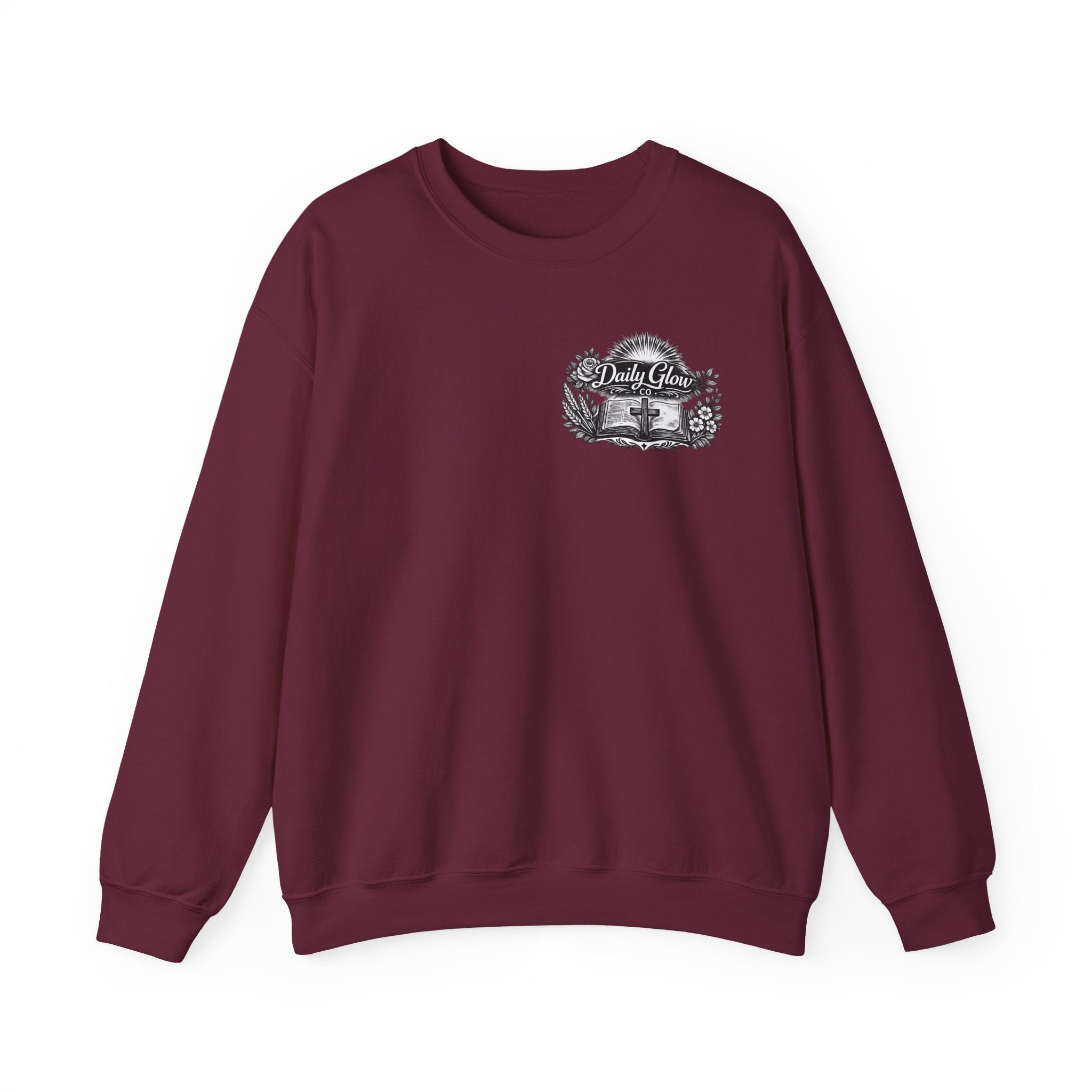 Bible Verse Cross Sweatshirt | 1 John 4:19 Religious Crewneck